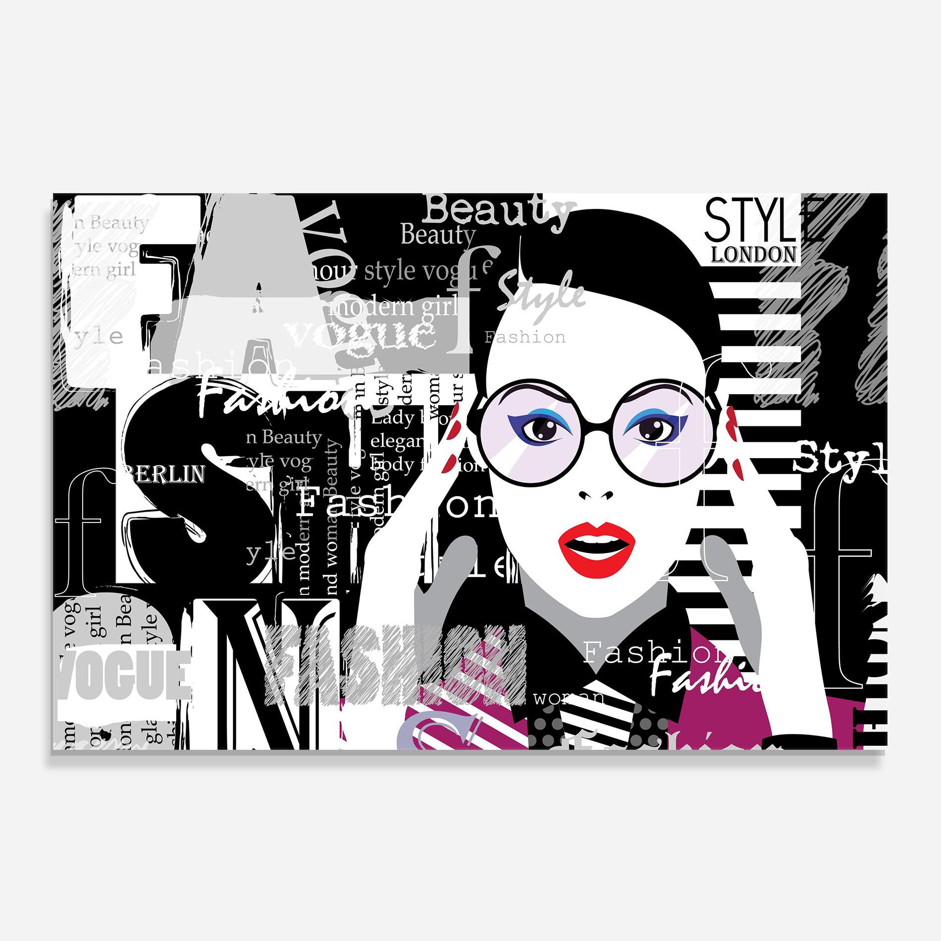 Konyhai üveg hátfal Fashion Collage mockup 0