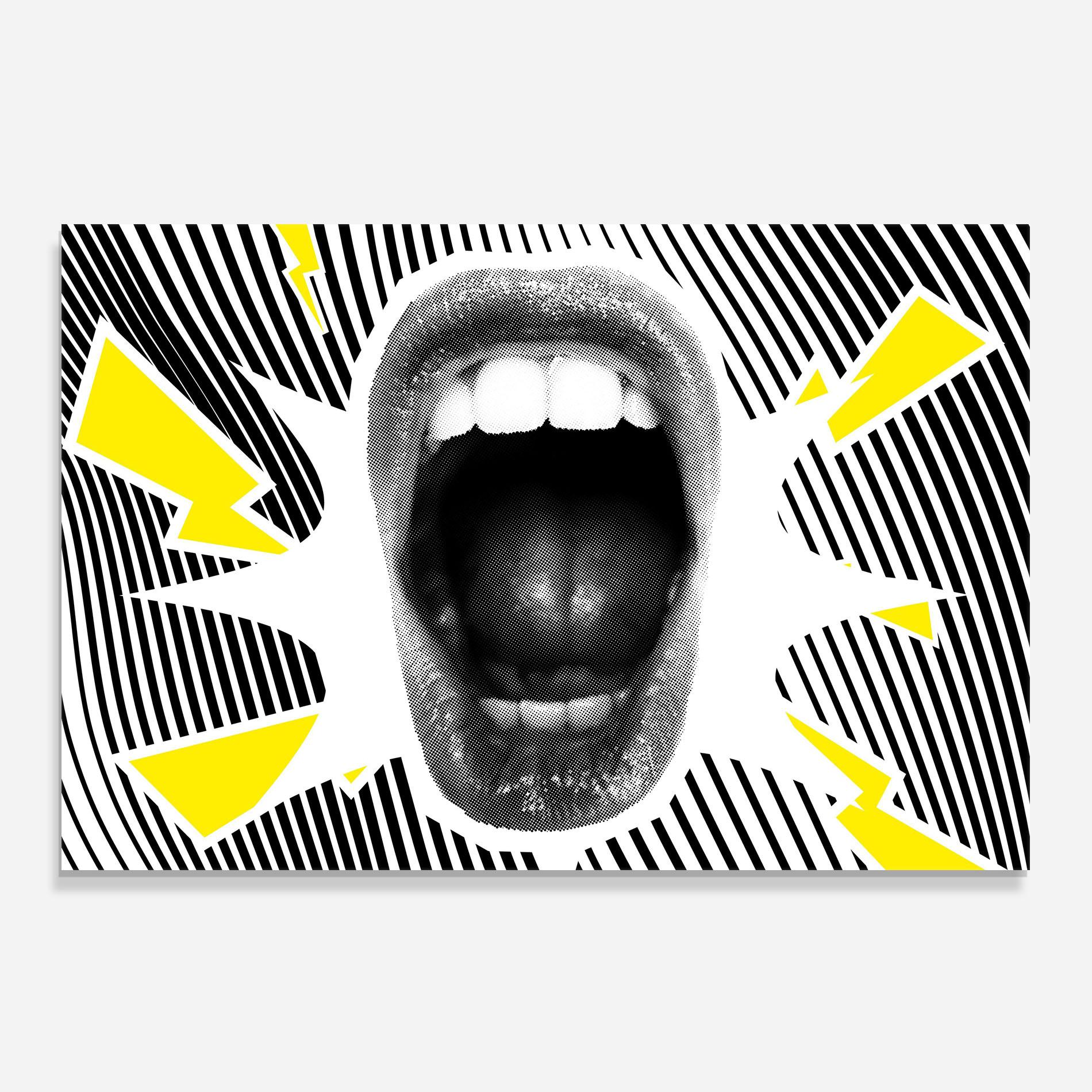 Konyhai üveg hátfal Lightning Mouth mockup 0