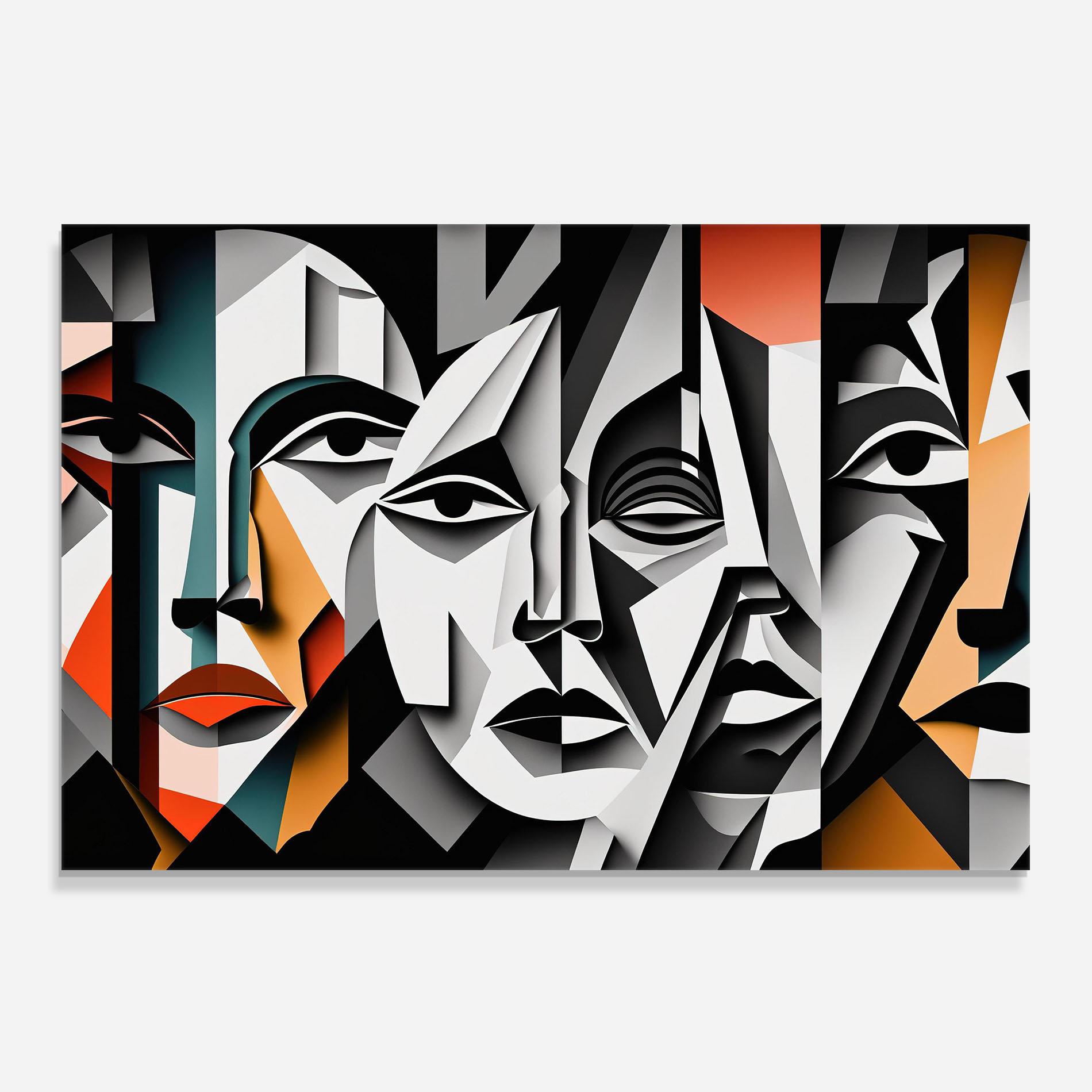 Konyhai üveg hátfal Mix Faces Collage mockup 0