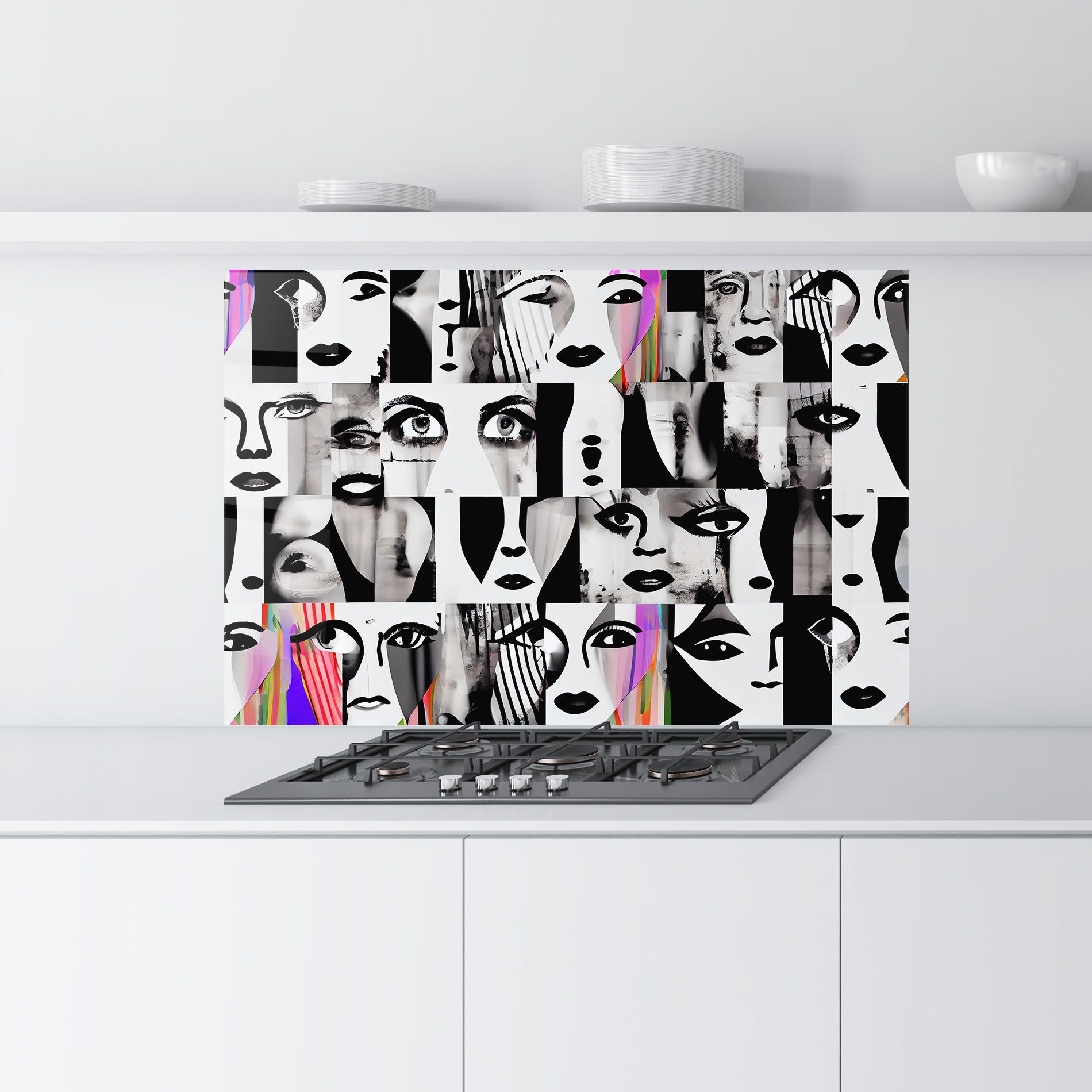 Black White Face mockup 9