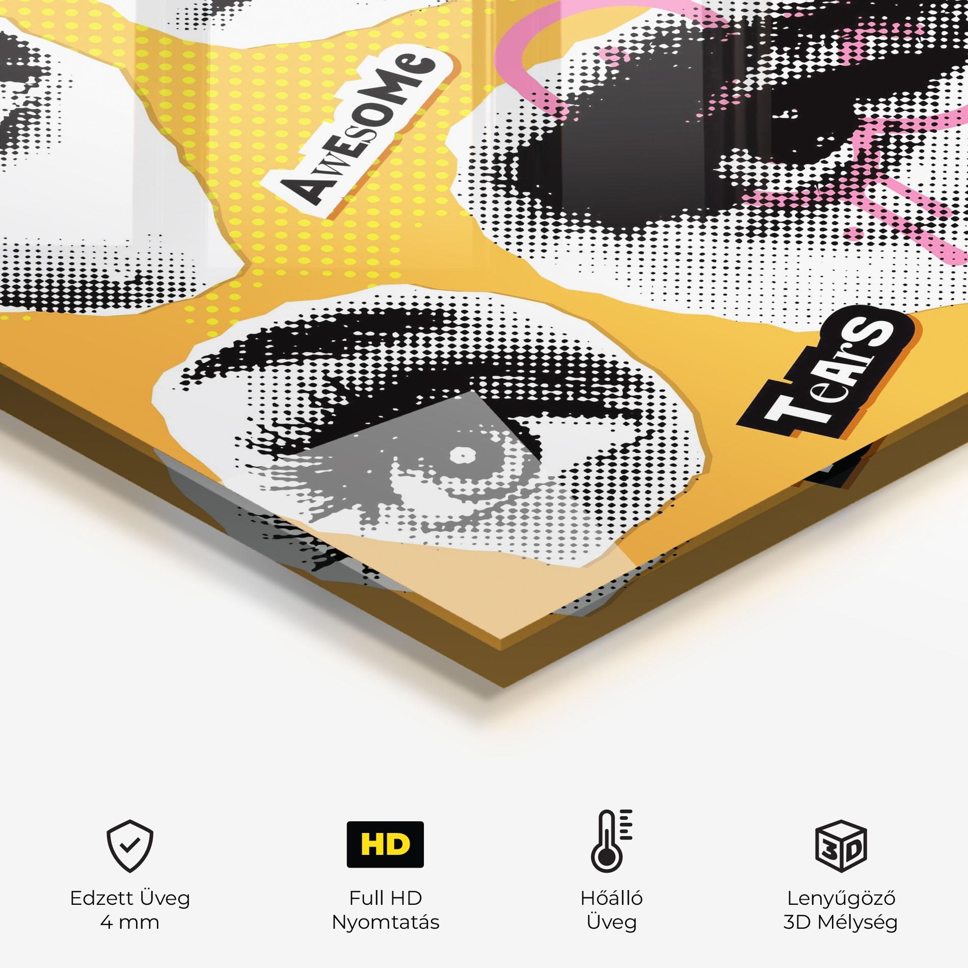 Konyhai üveg hátfal Awesome Emotions mockup 2