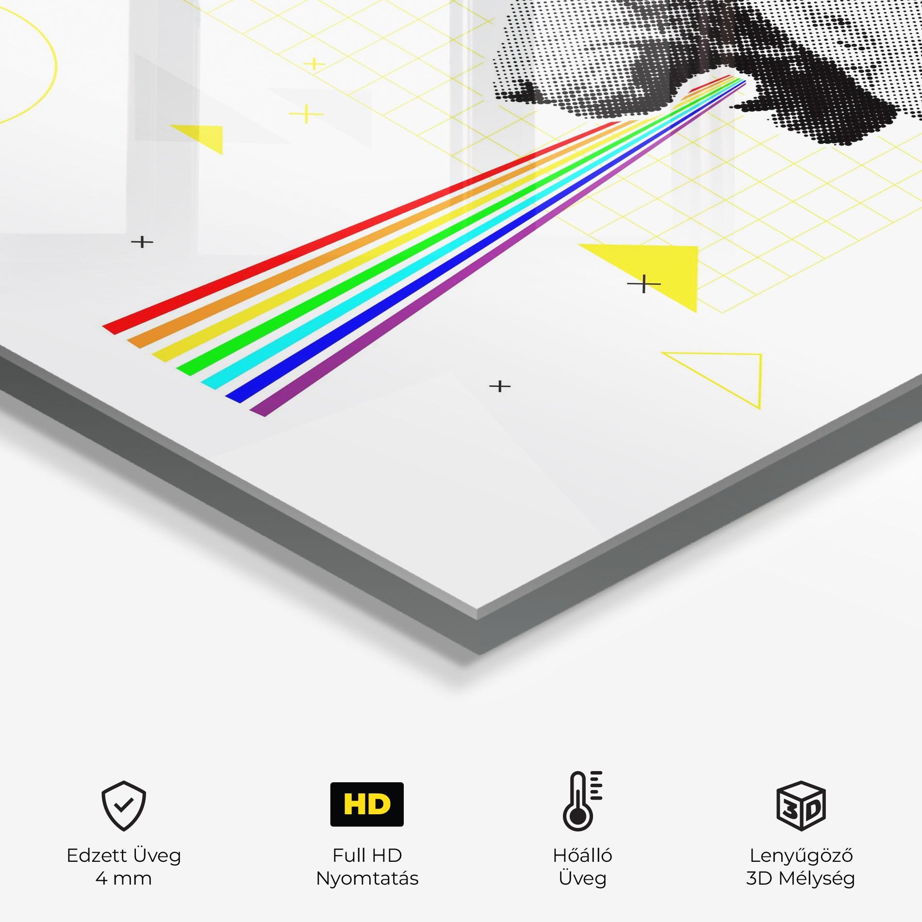 Konyhai üveg hátfal Lion Collage mockup 2