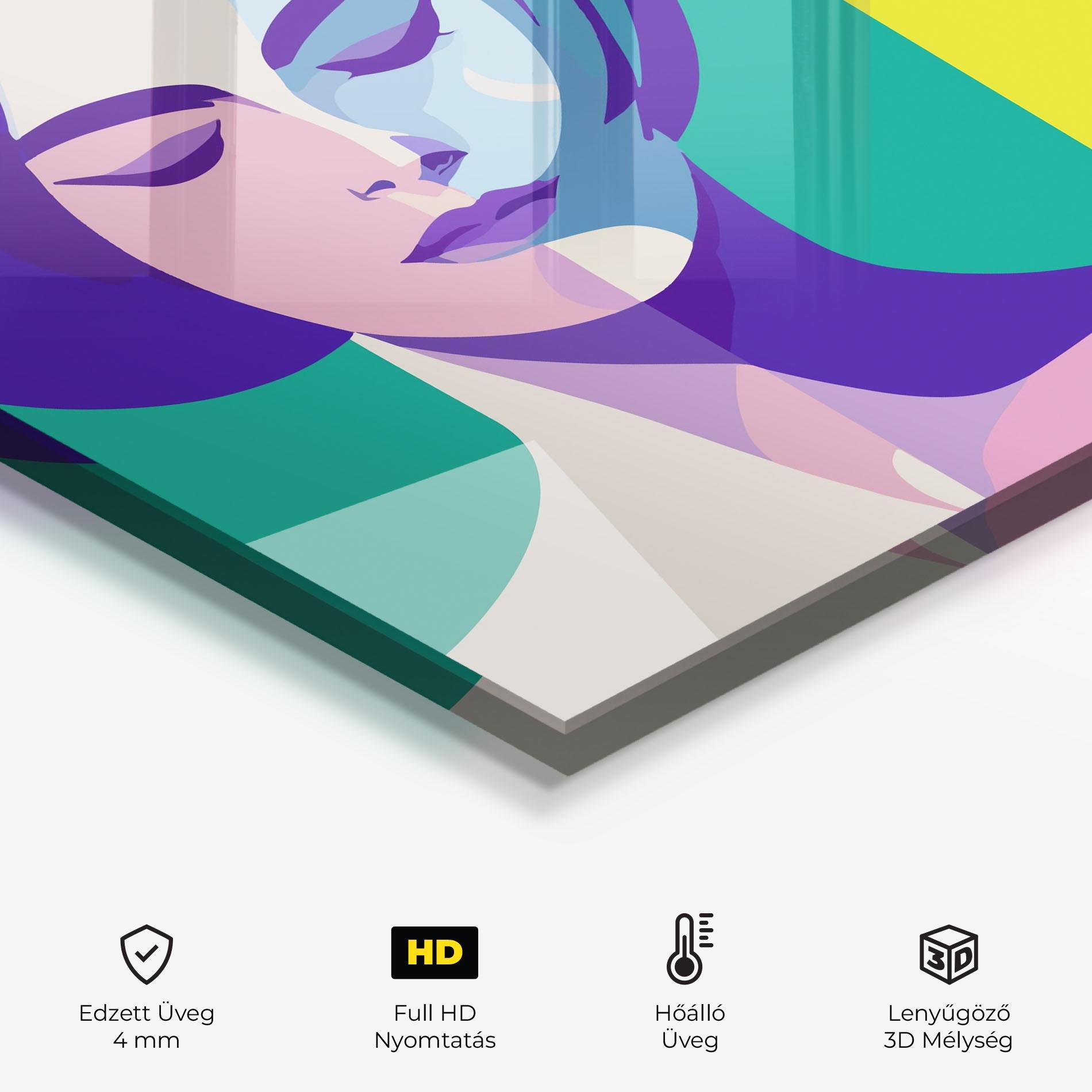 Konyhai üveg hátfal Winter Summer Girl mockup 2