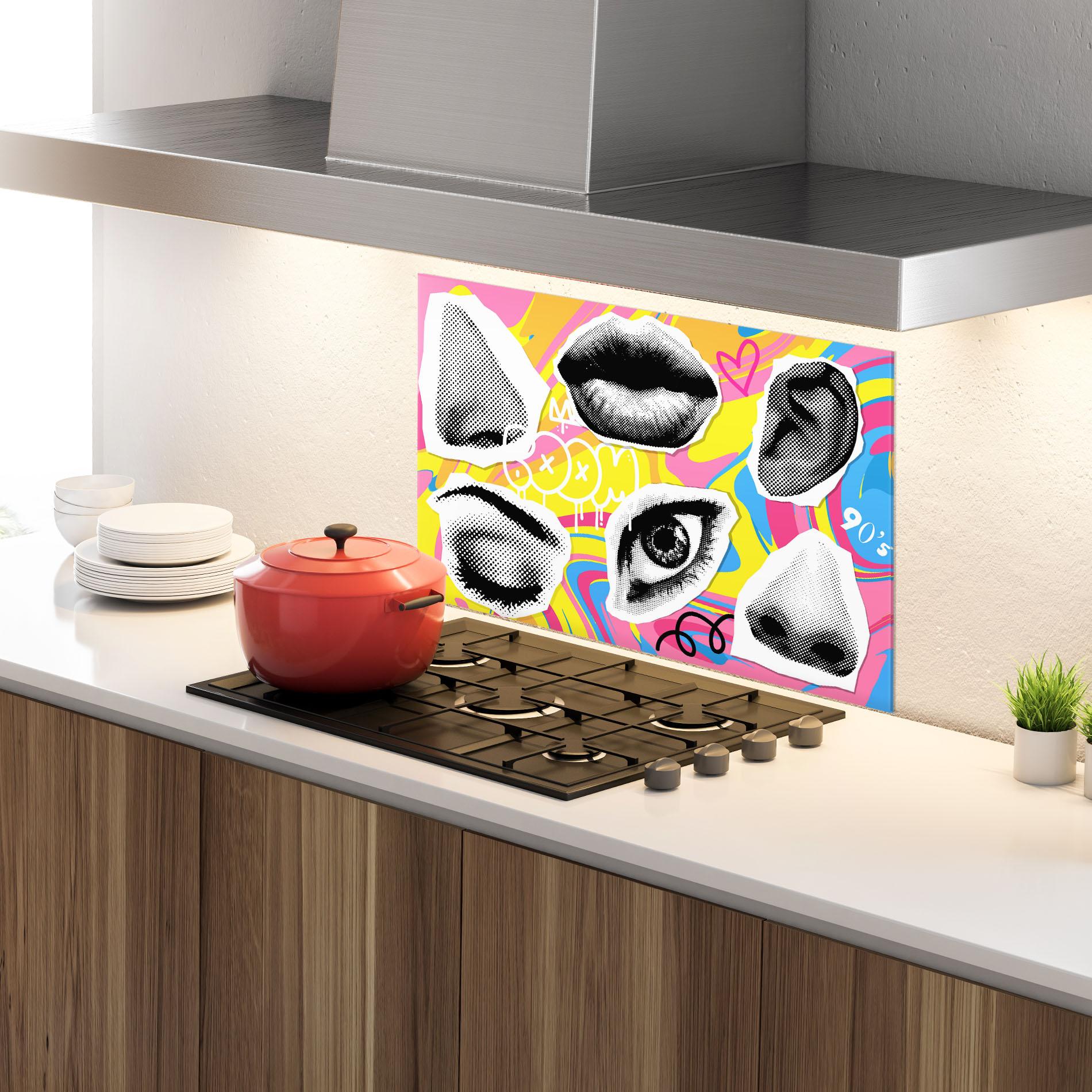 Konyhai üveg hátfal Boom 90s mockup 4