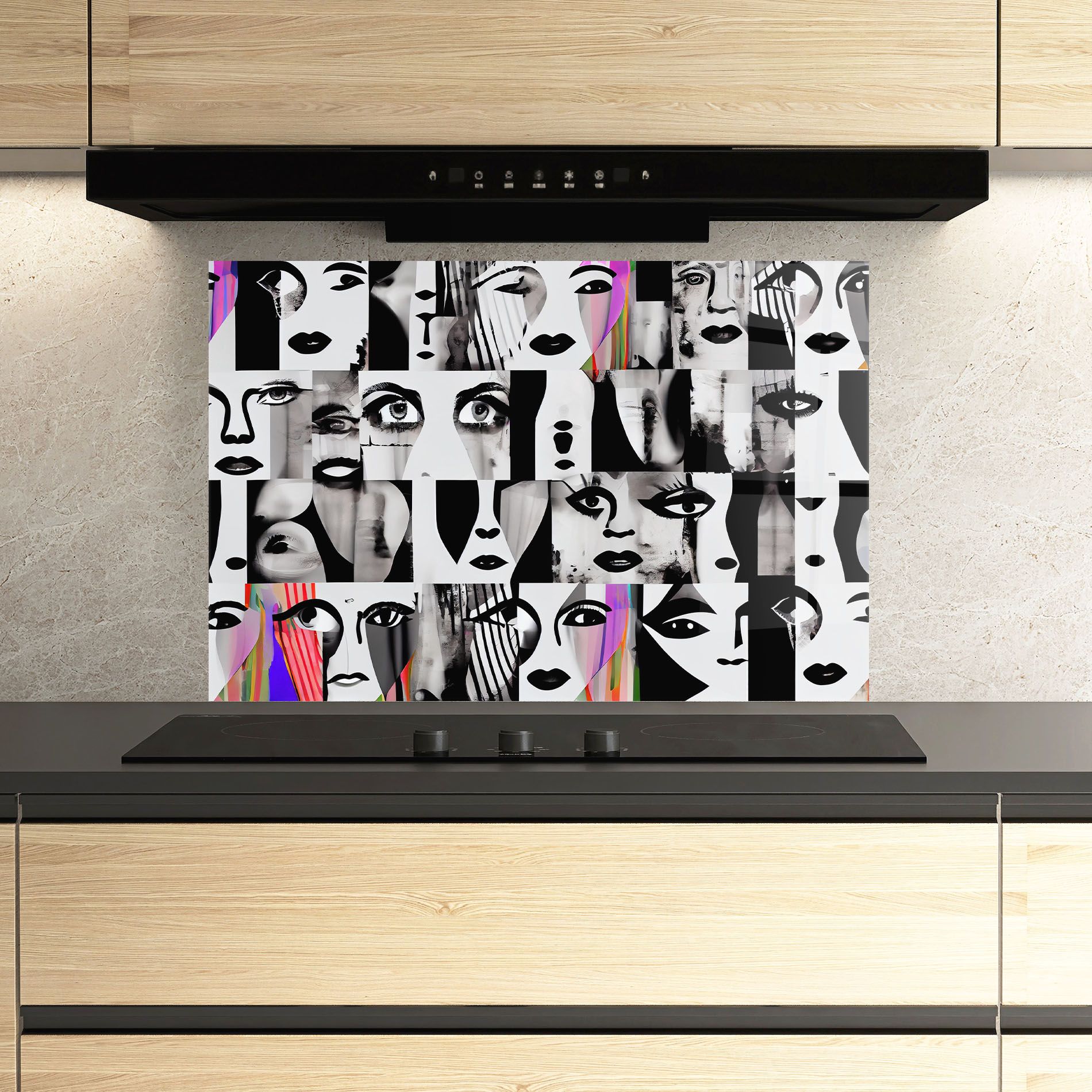 Black White Face mockup 3