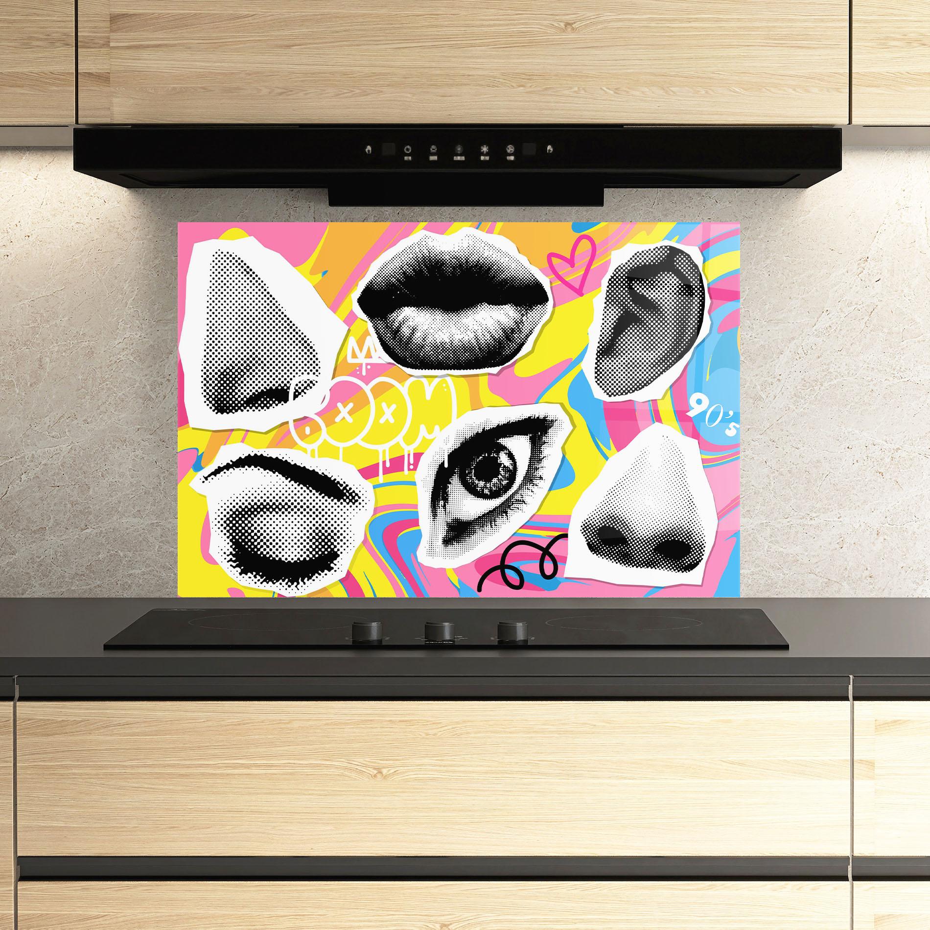 Konyhai üveg hátfal Boom 90s mockup 3