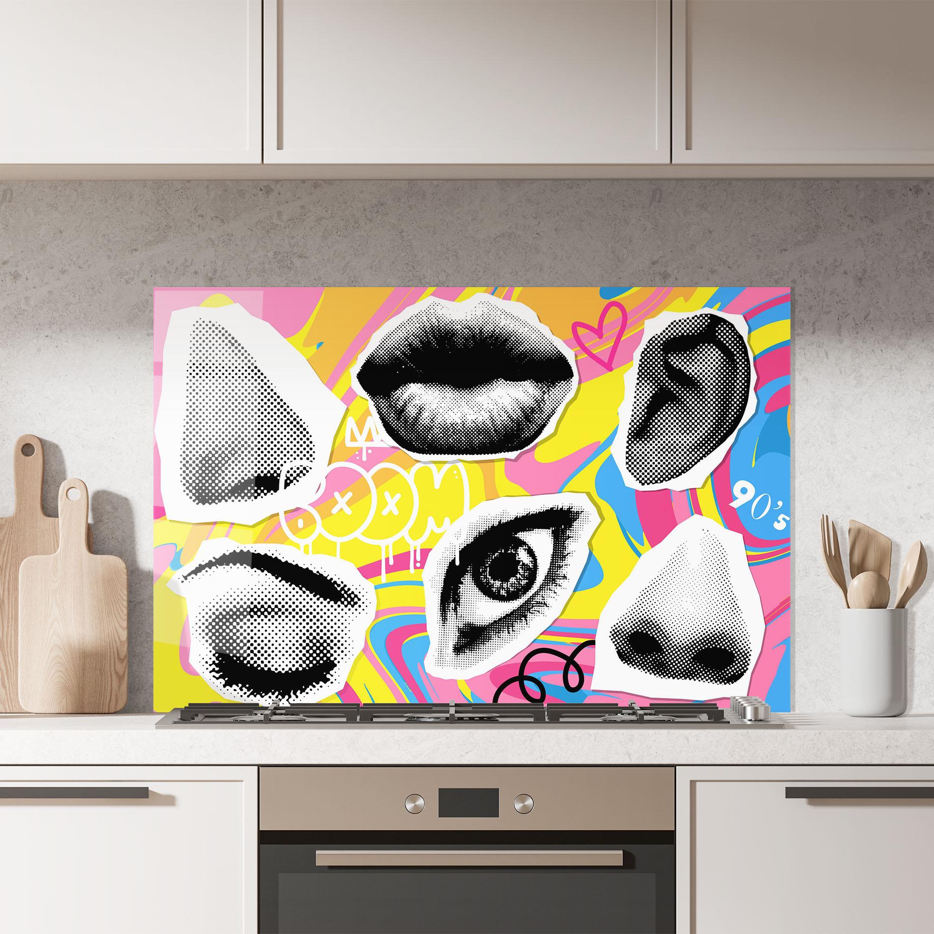 Konyhai üveg hátfal Boom 90s mockup 7