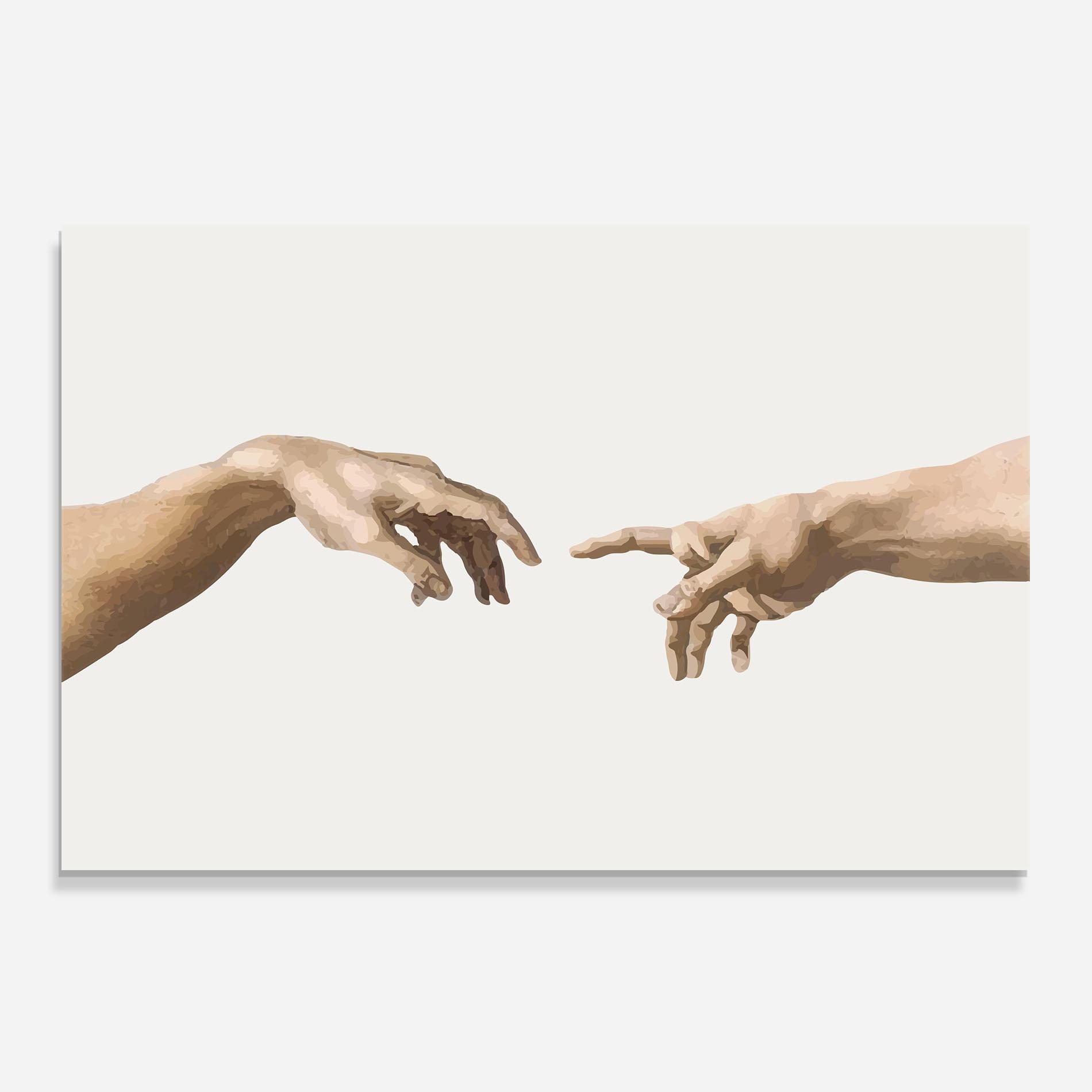 Konyhai üveg hátfal Cream Hands Art mockup 0