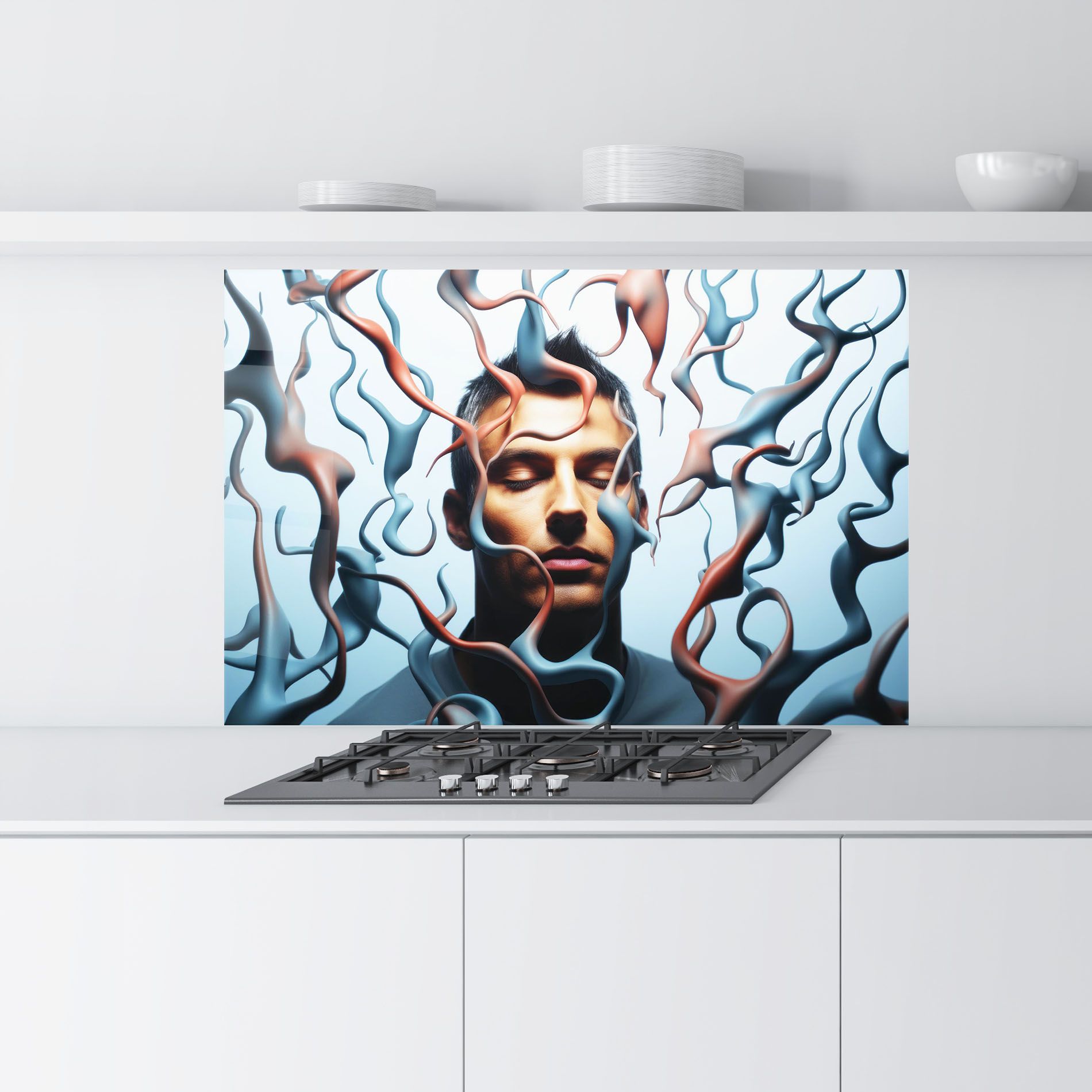 Blue Red Swirls mockup 9