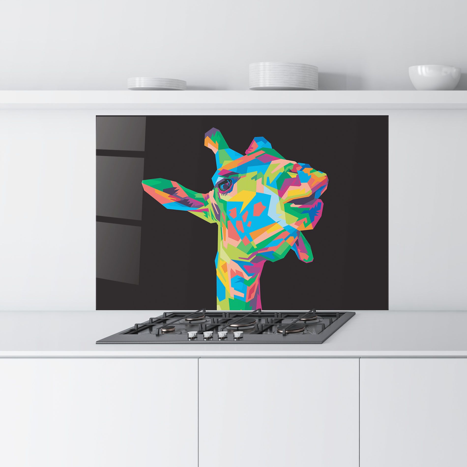 Colorful Art Giraffe mockup 9