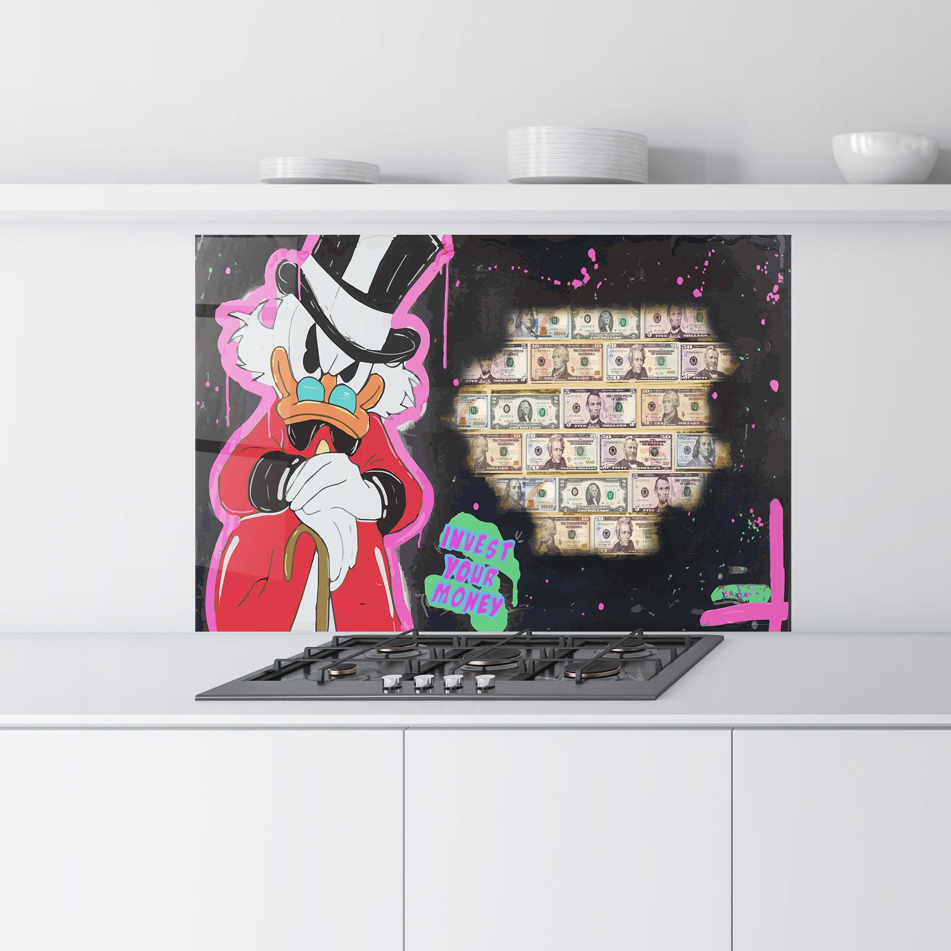 Konyhai üveg hátfal Money Advice mockup 9