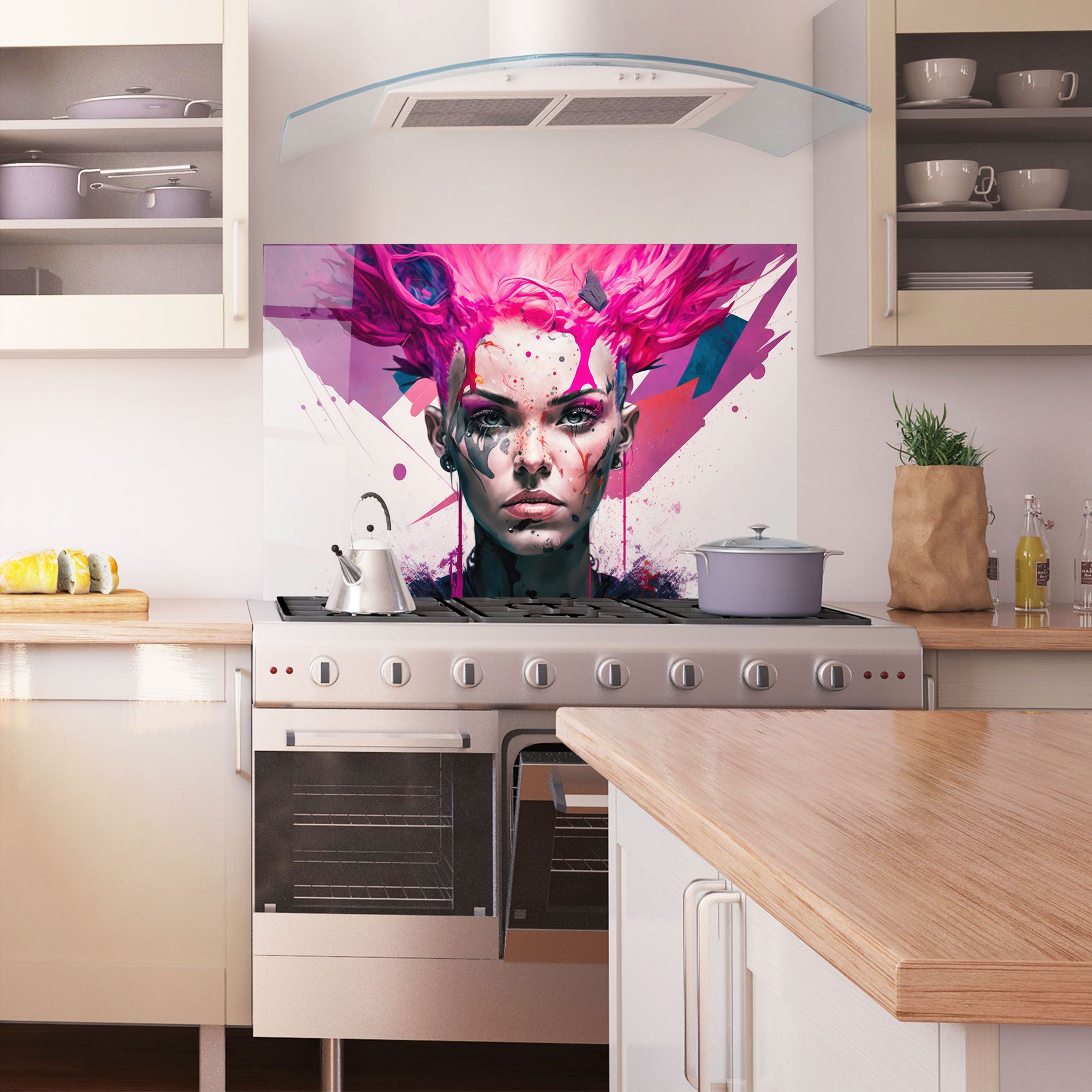 Abstract Pink Hair mockup 1