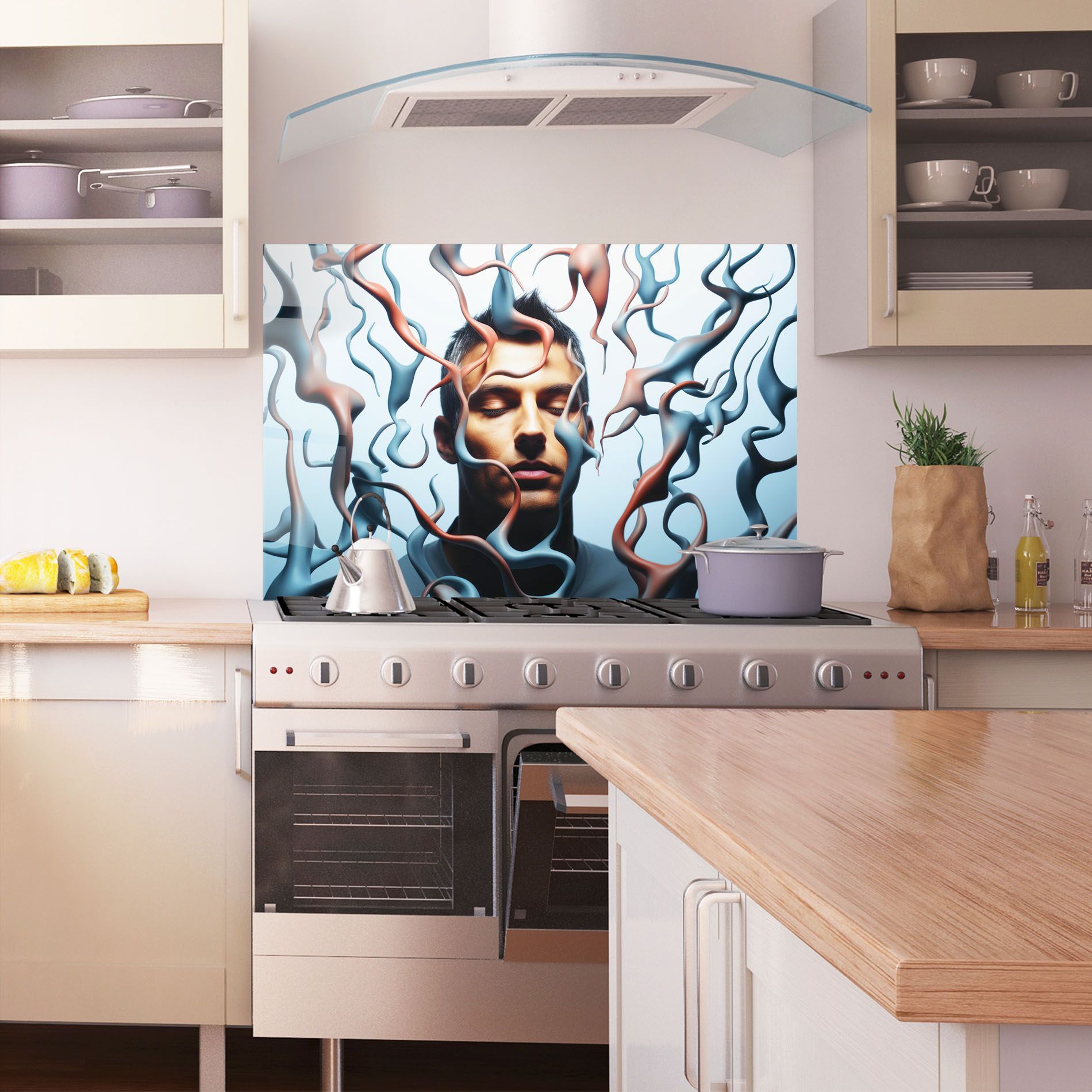 Blue Red Swirls mockup 1