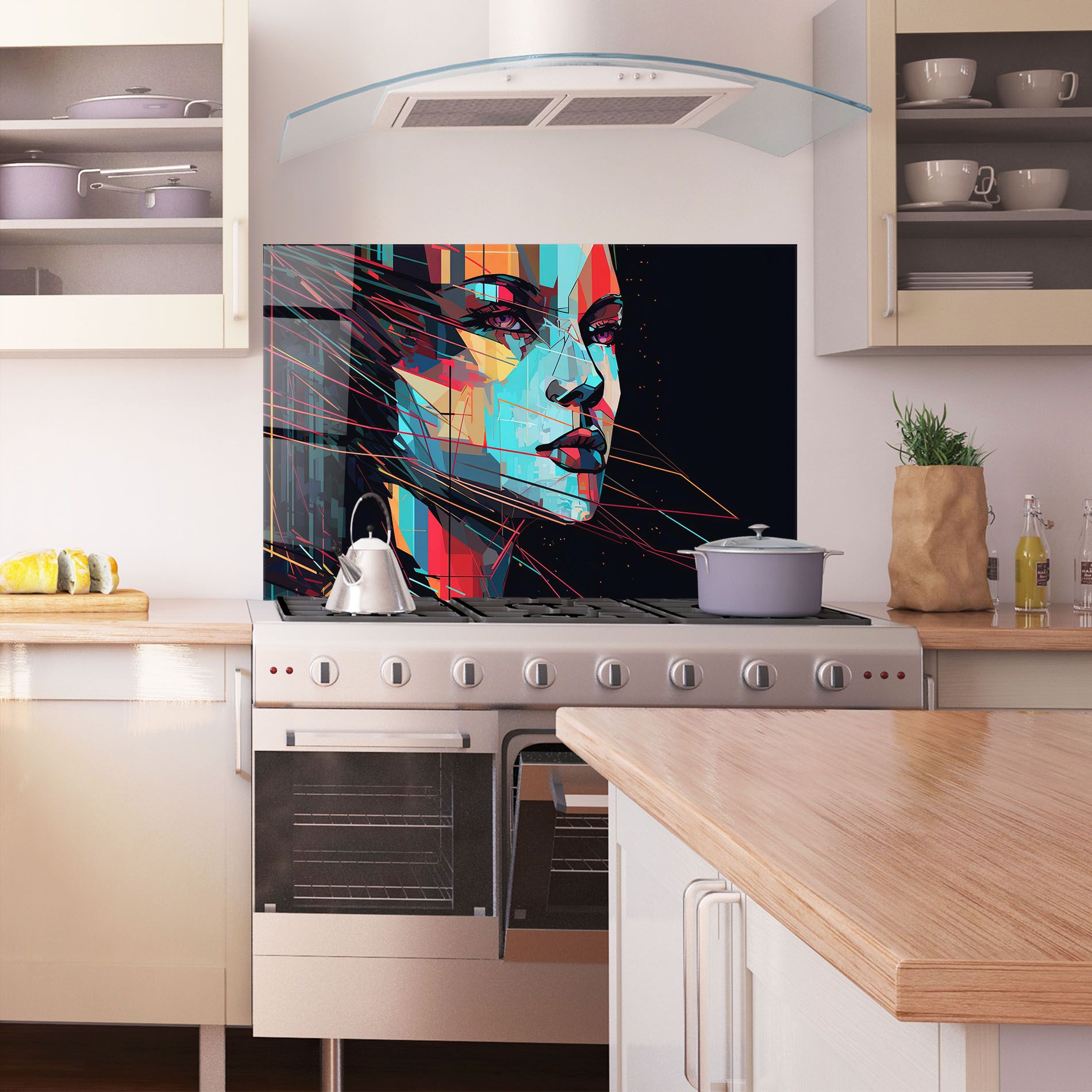 Colorful Glitchy Woman mockup 1