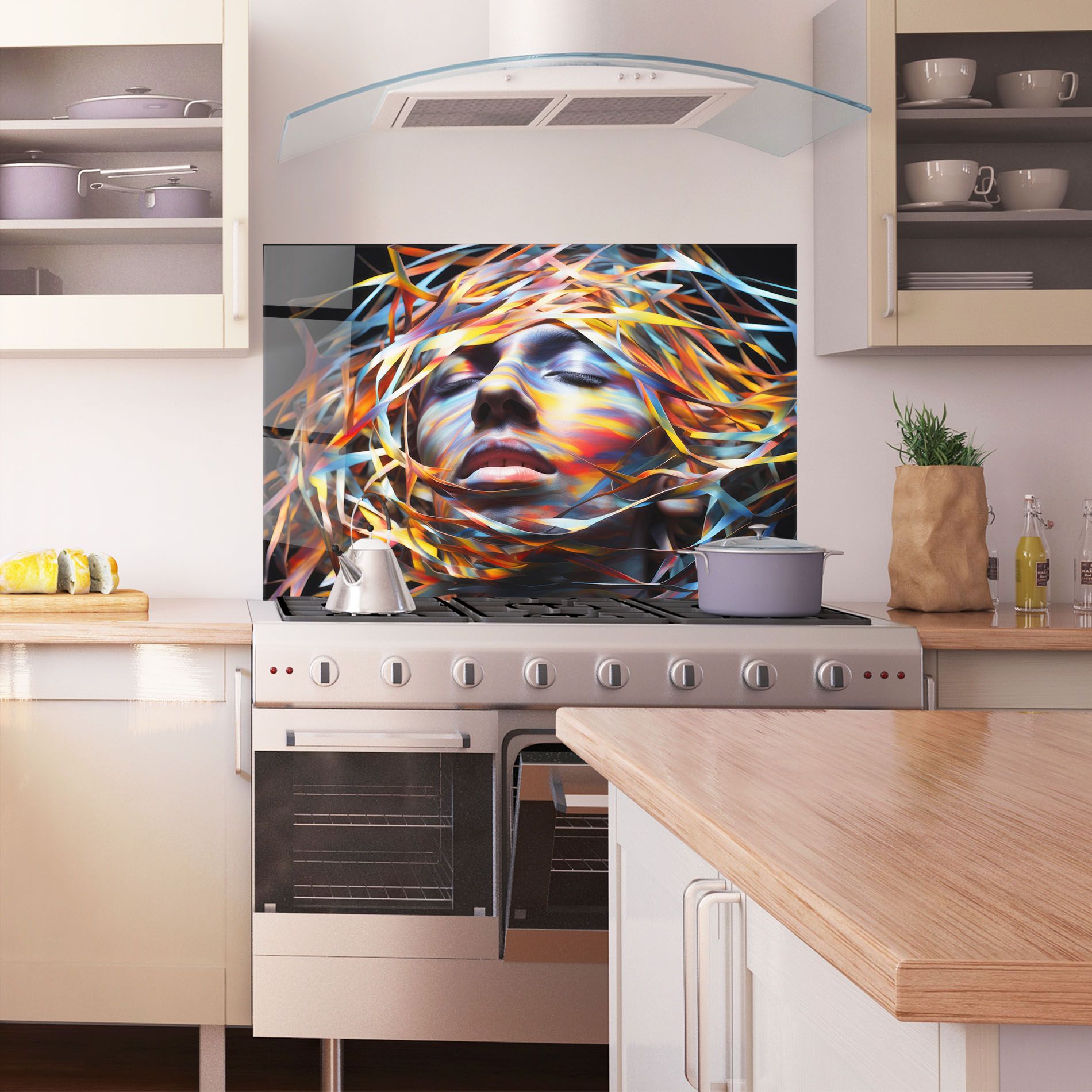 Colorful Ribbons Hair mockup 1