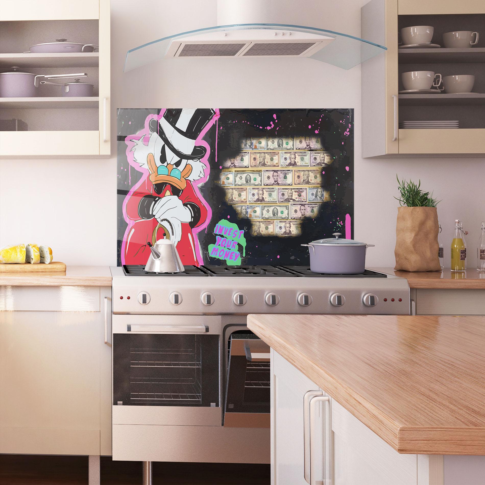 Konyhai üveg hátfal Money Advice mockup 1