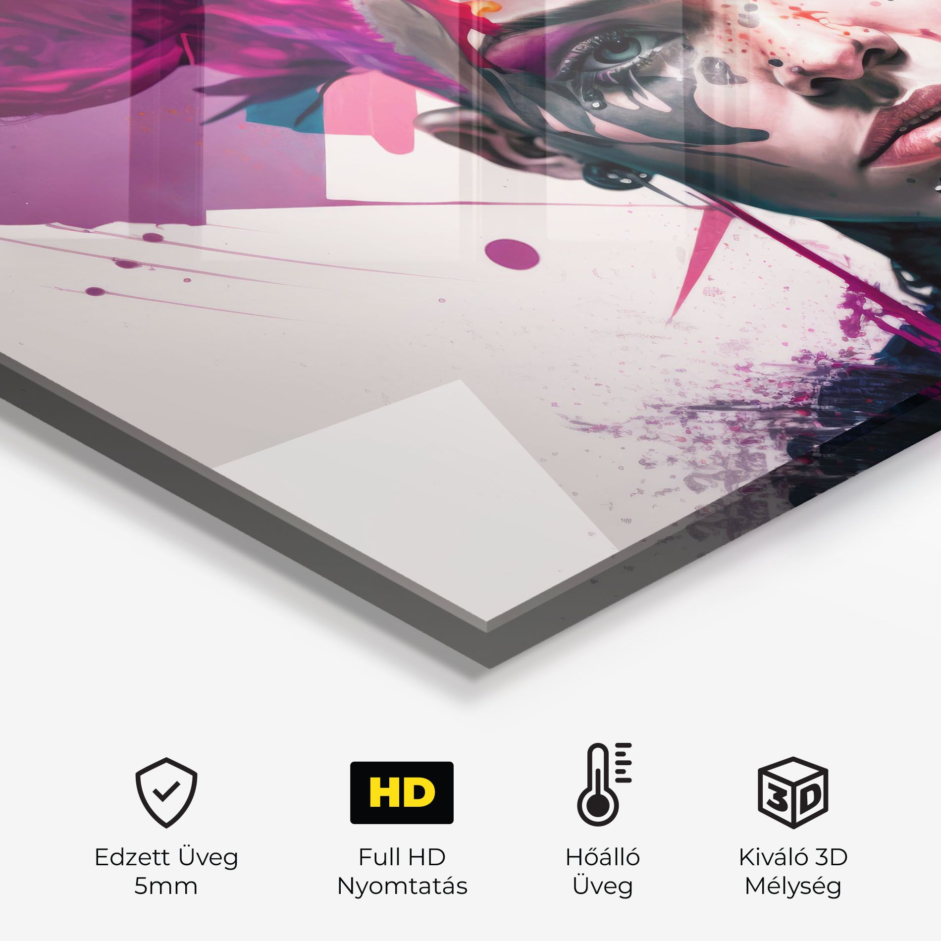 Abstract Pink Hair mockup 2