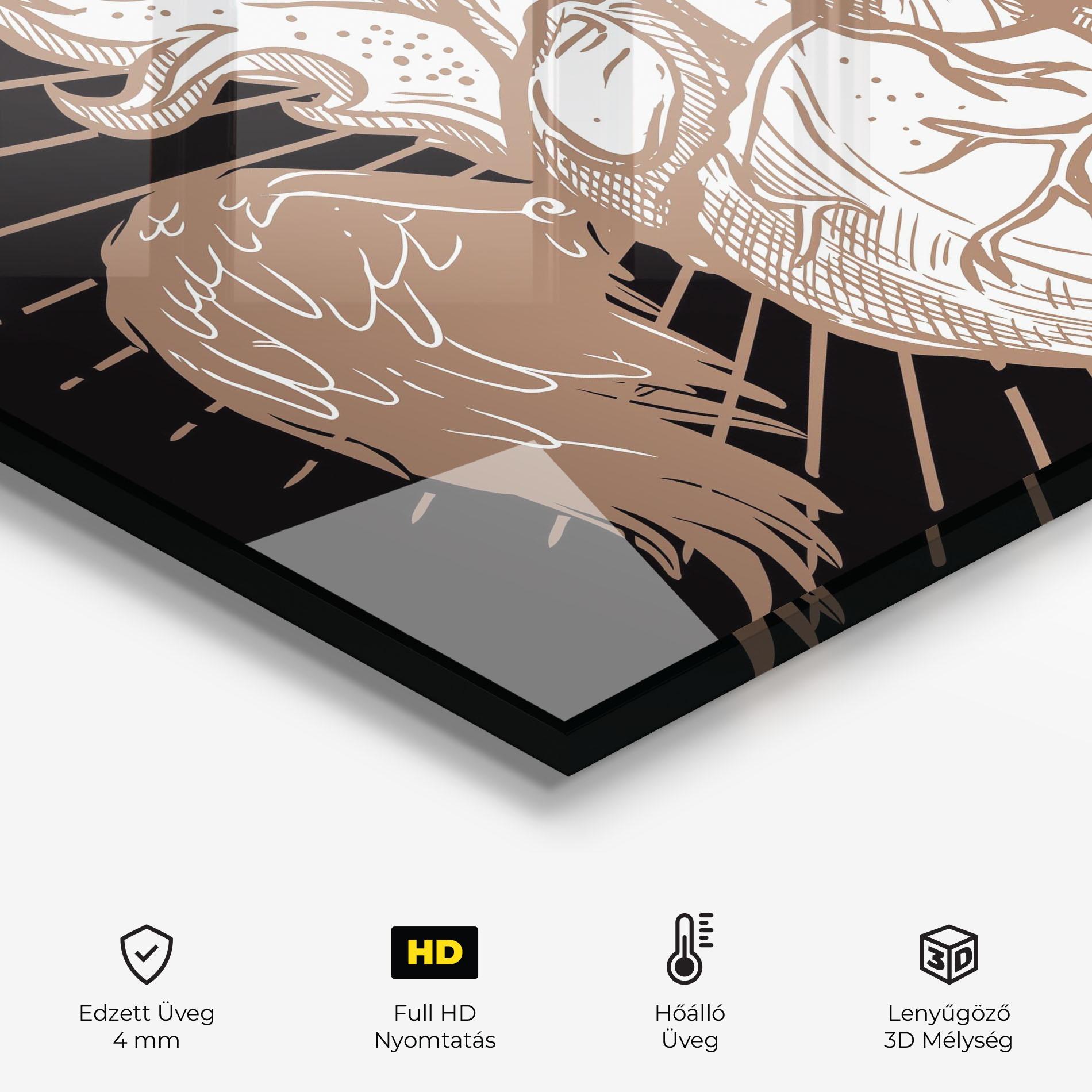 Konyhai üveg hátfal Cool Art 01 mockup 2