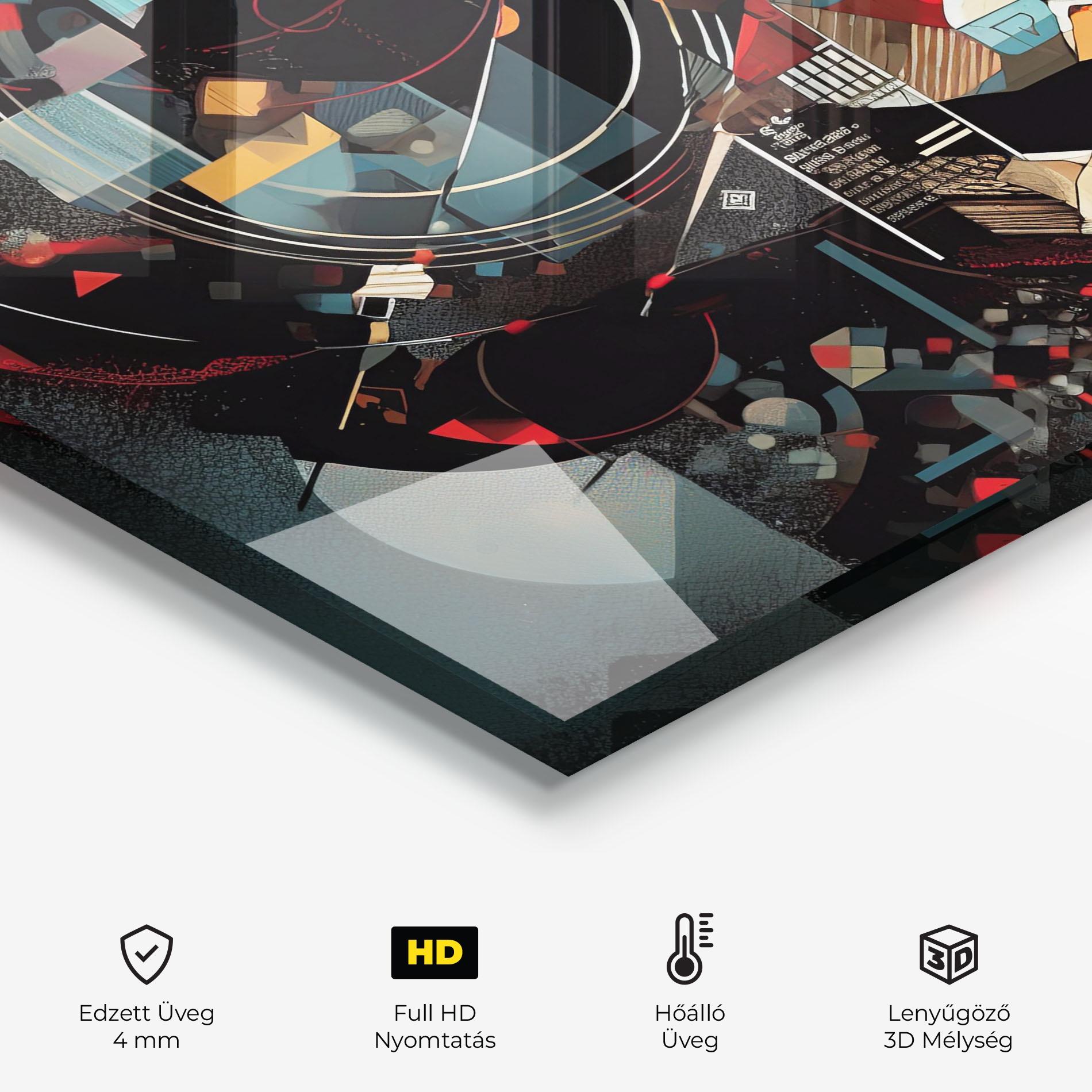 Konyhai üveg hátfal Graphical Artwork Woman mockup 2