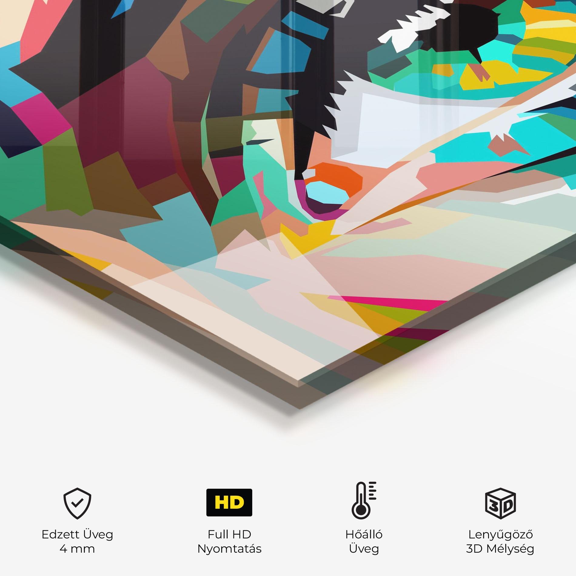 Konyhai üveg hátfal Green Art Eye mockup 2