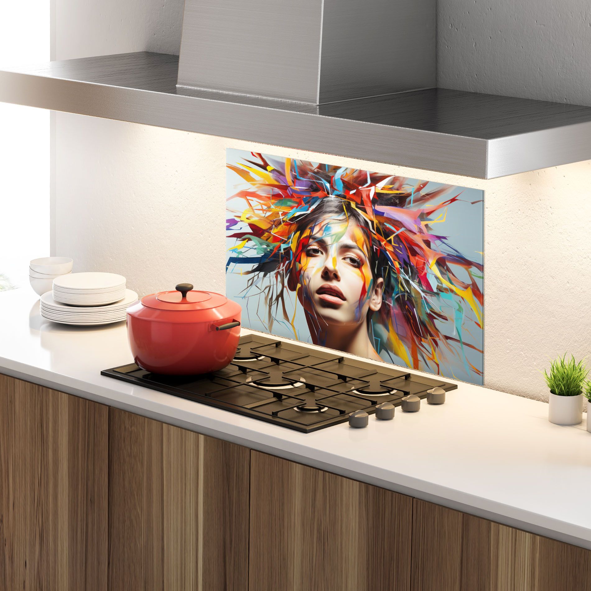 Colorful Paint Hair mockup 4