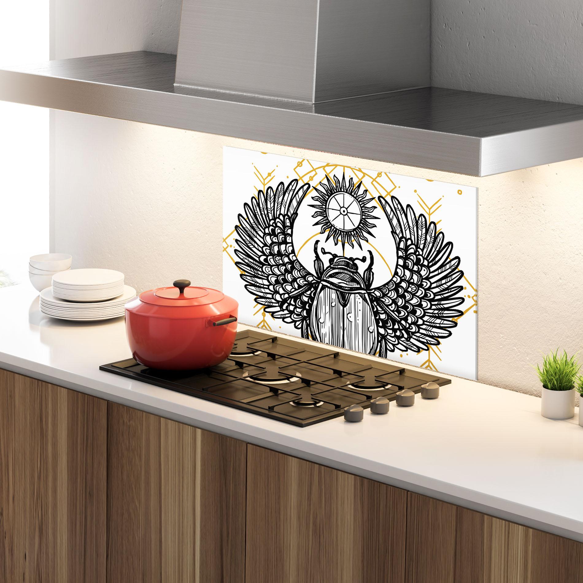 Konyhai üveg hátfal Cool Art 02 mockup 4