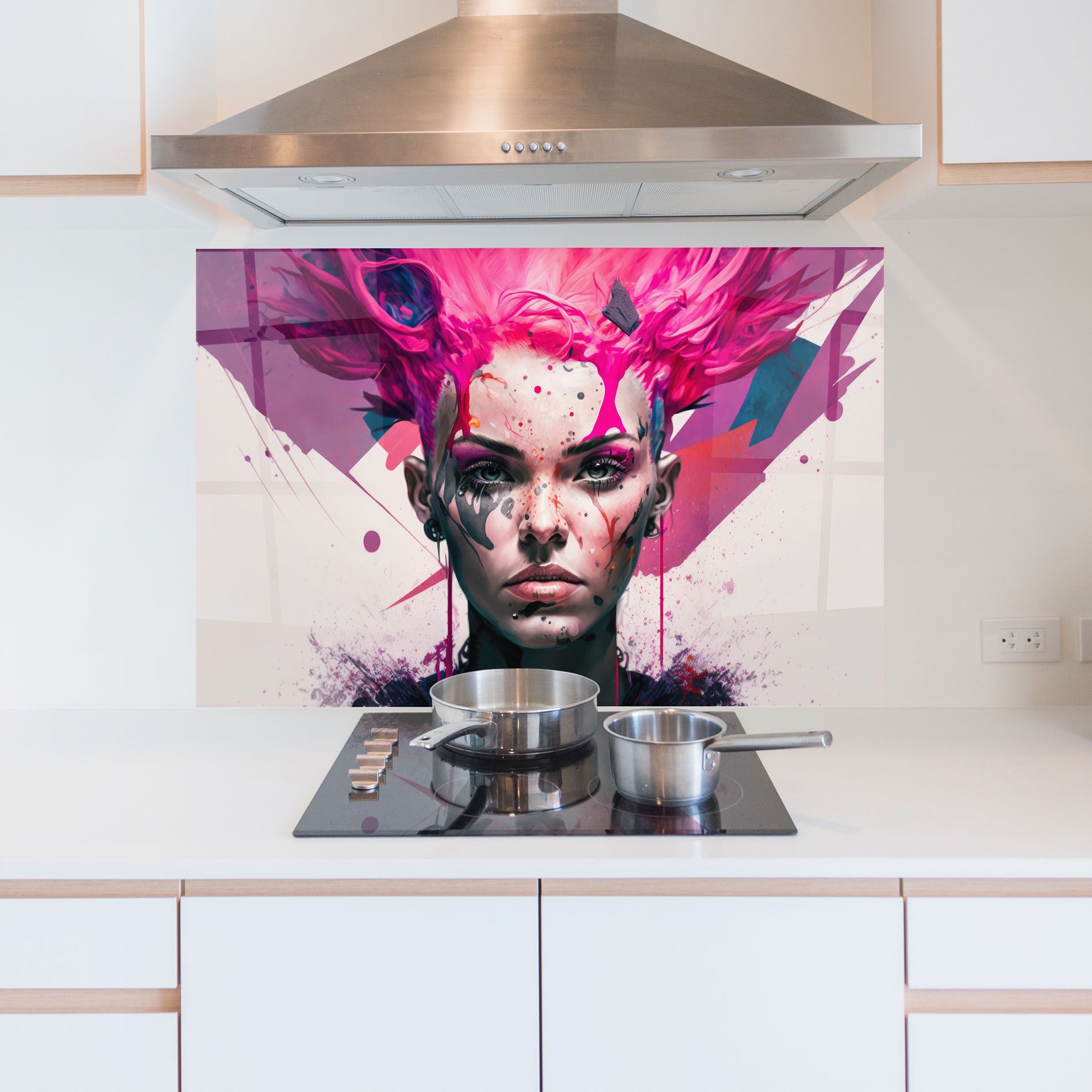 Abstract Pink Hair mockup 5