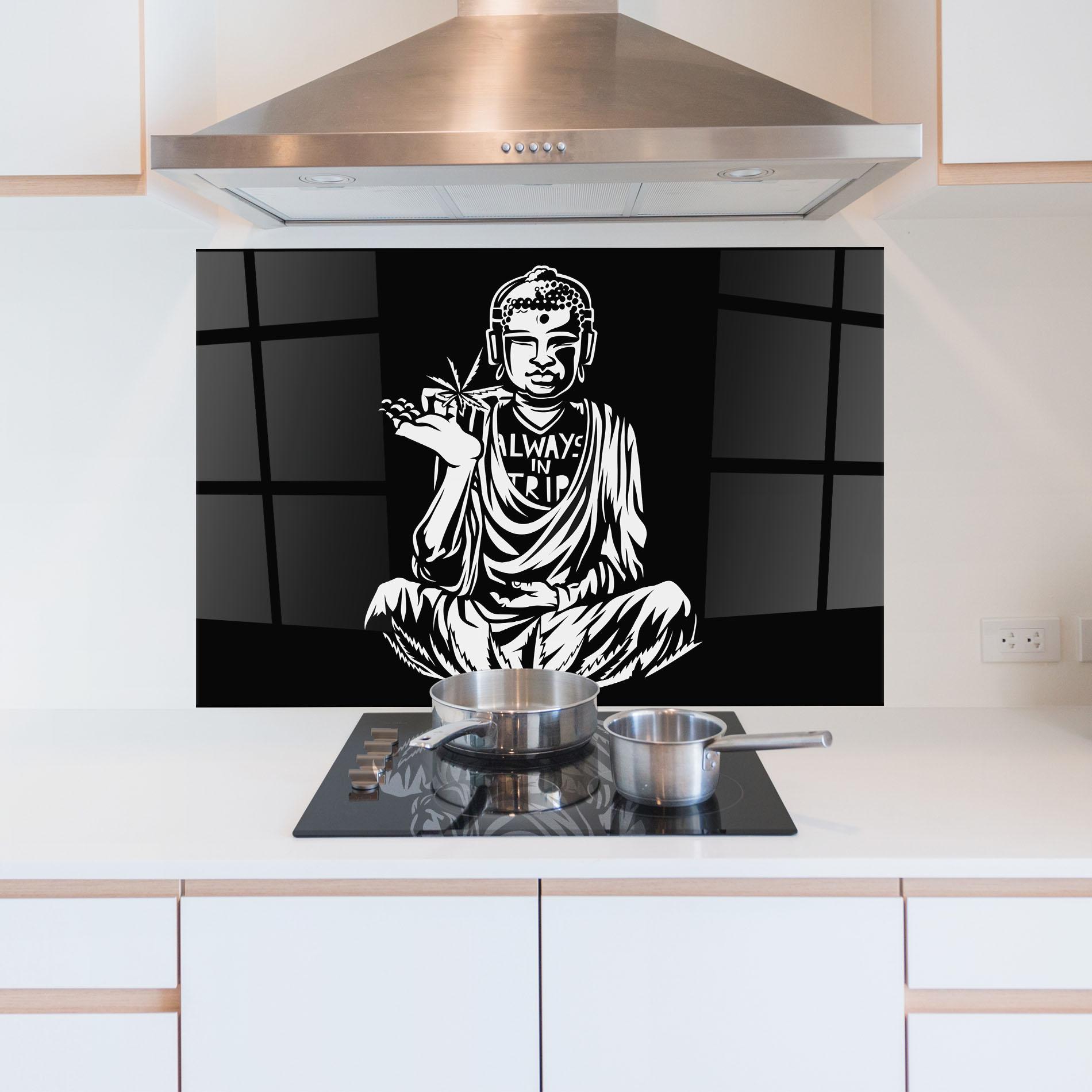 Konyhai üveg hátfal Always Trip mockup 5