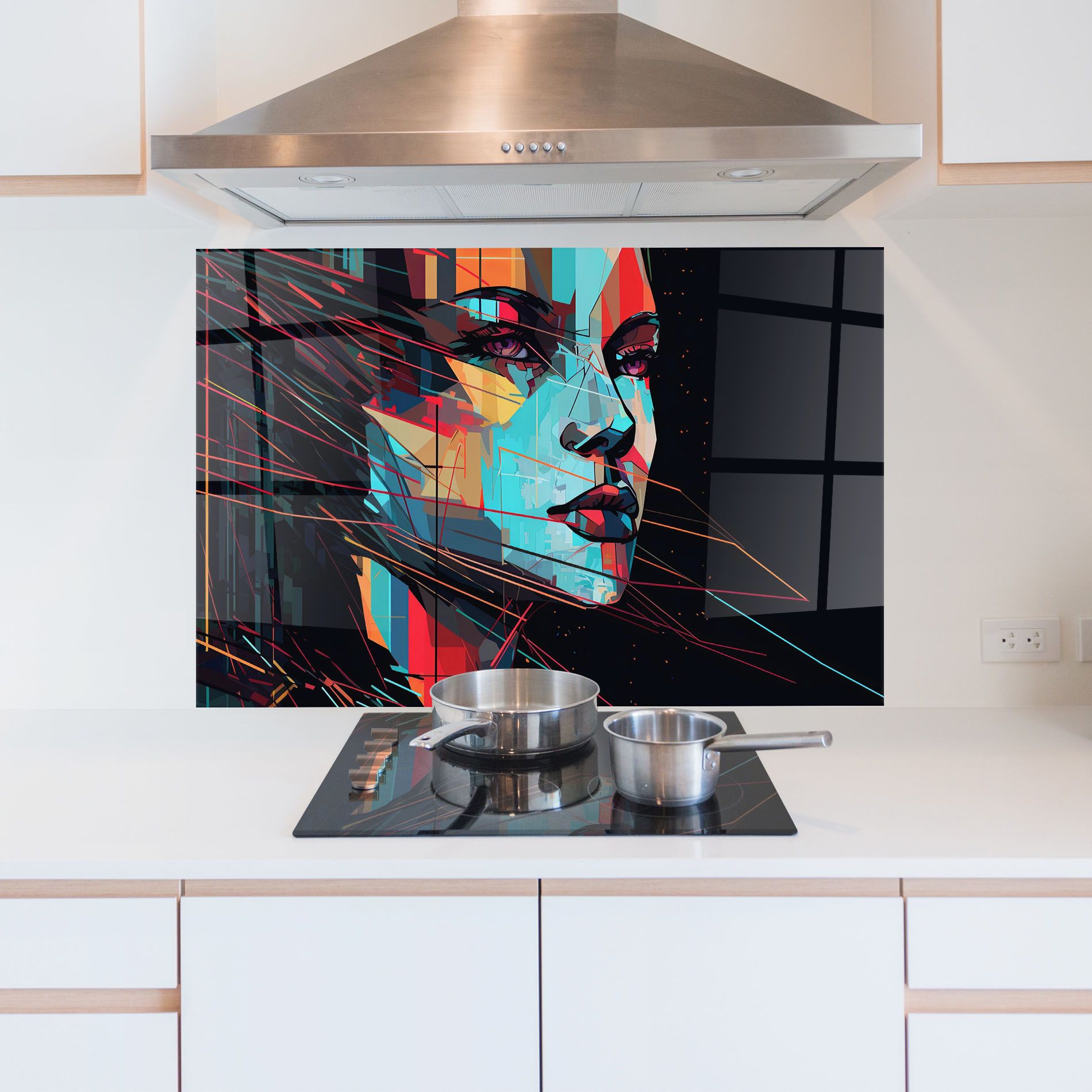 Colorful Glitchy Woman mockup 5