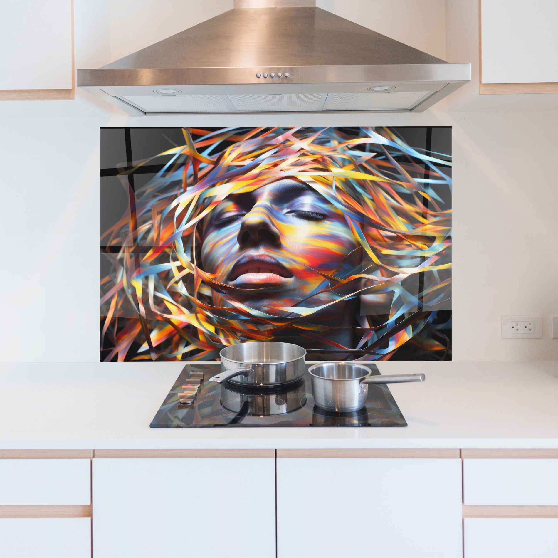 Colorful Ribbons Hair mockup 5