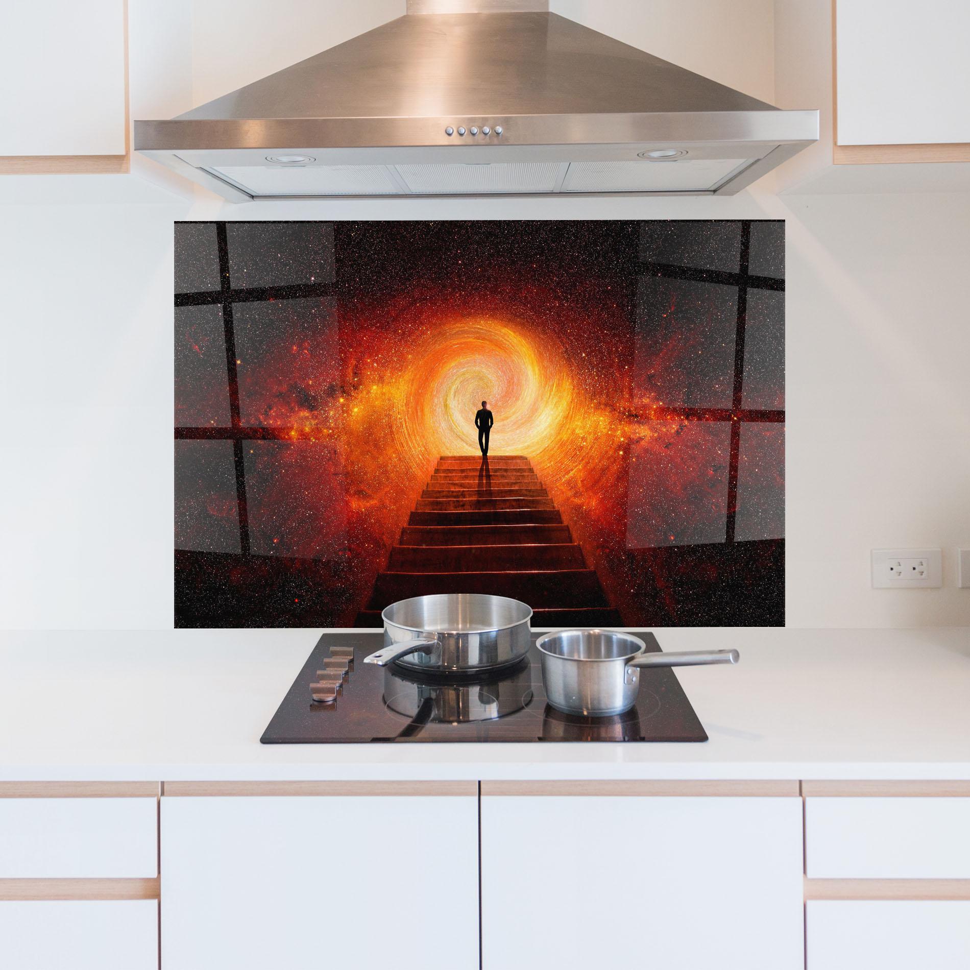 Konyhai üveg hátfal Gateway To Your Soul mockup 5