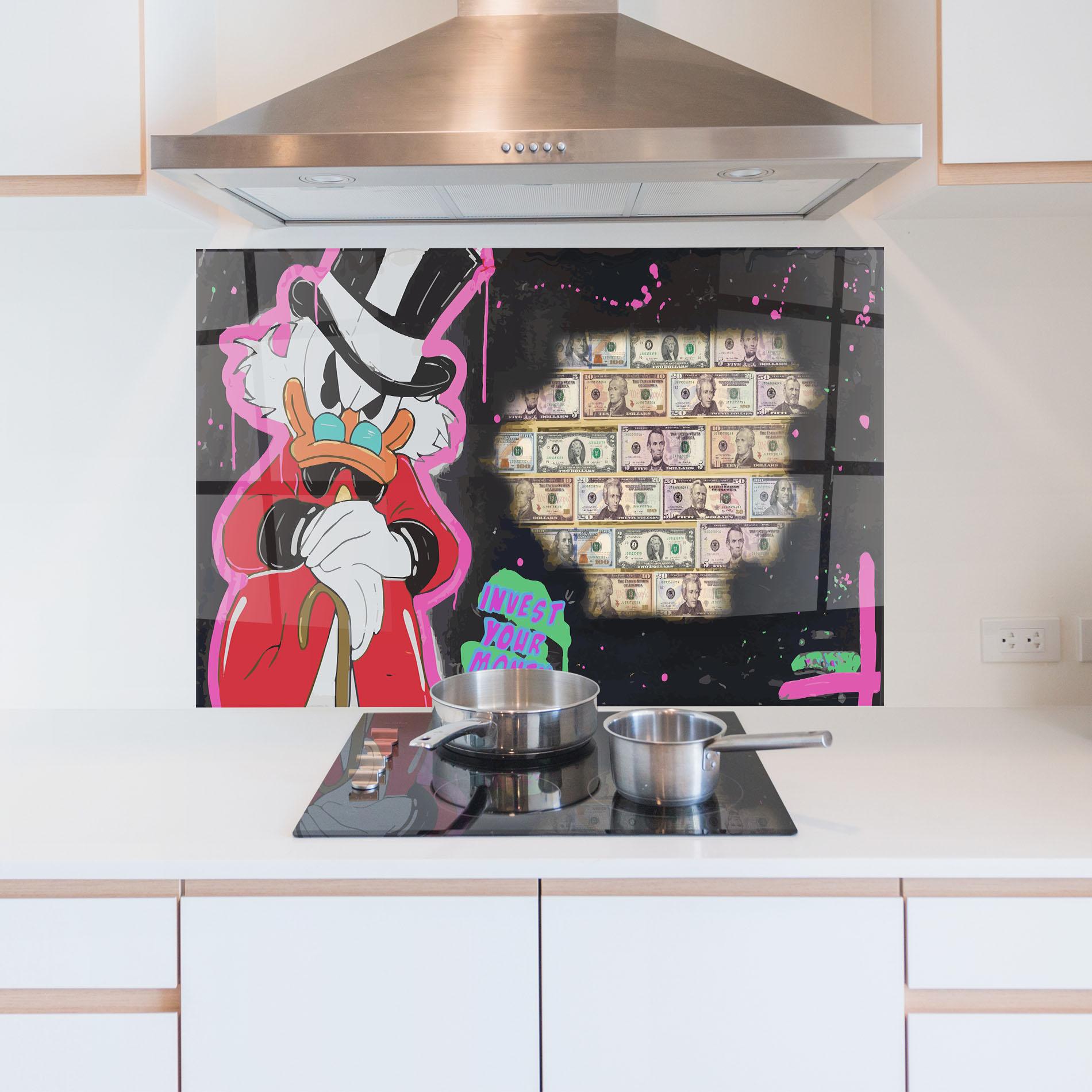 Konyhai üveg hátfal Money Advice mockup 5