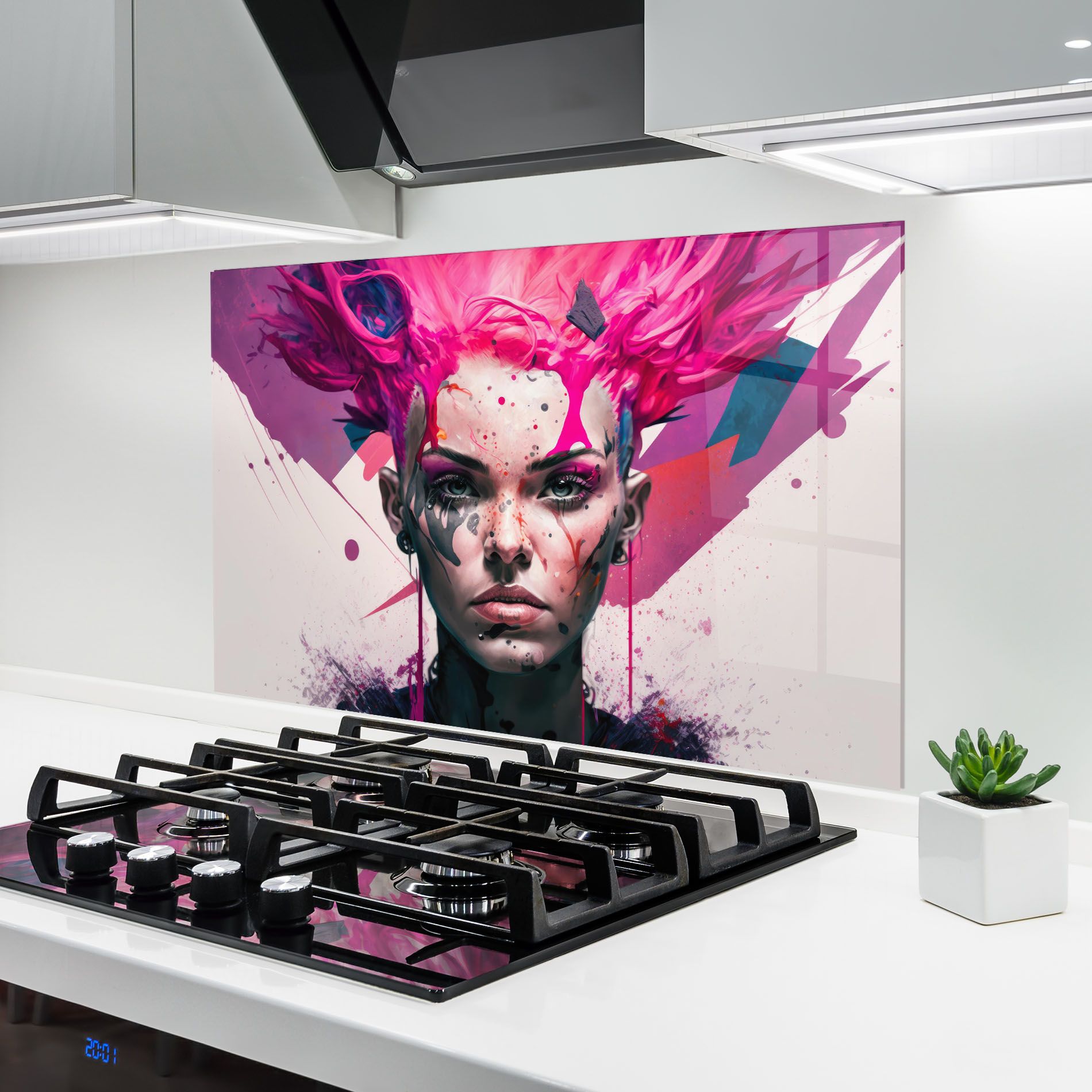 Abstract Pink Hair mockup 6