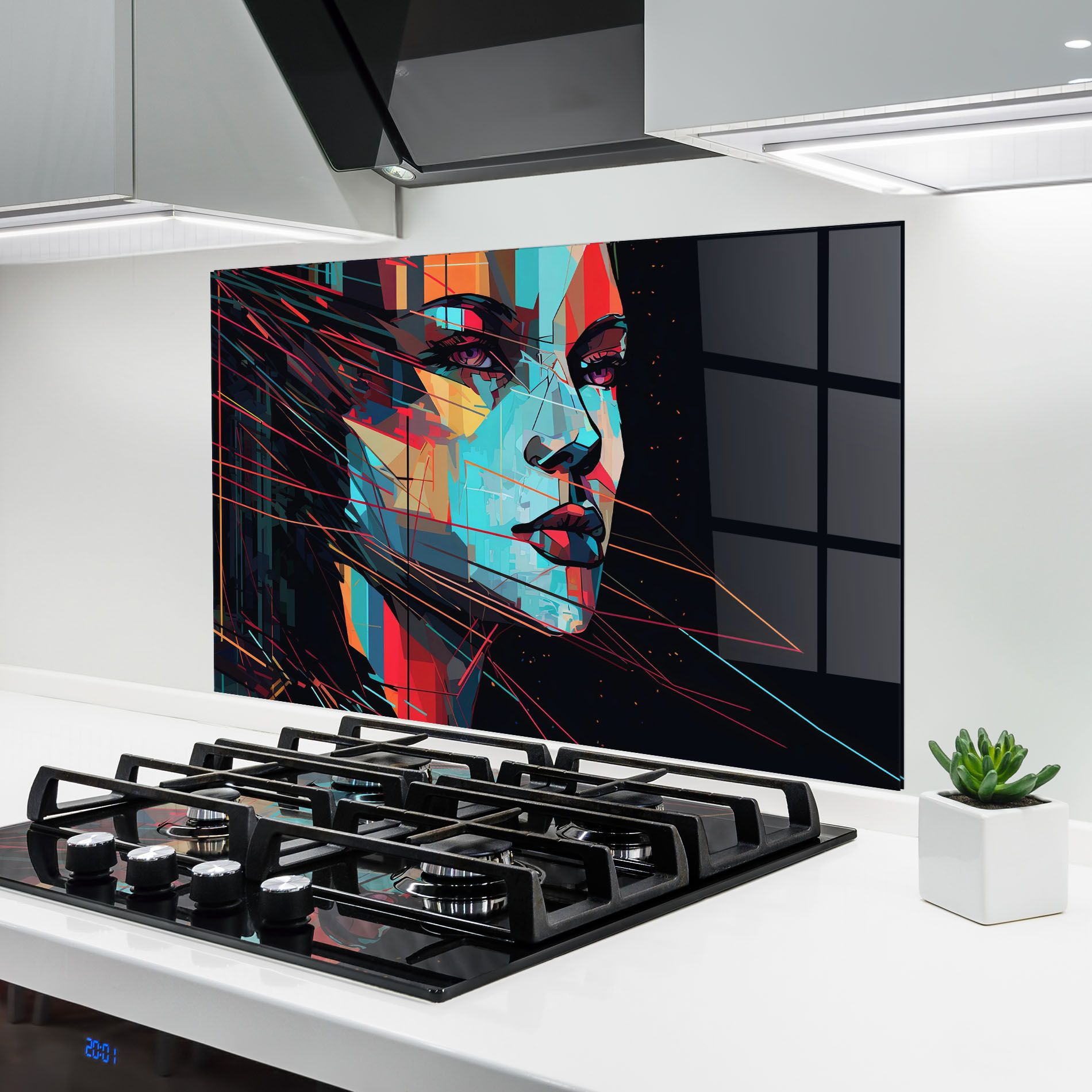 Colorful Glitchy Woman mockup 6