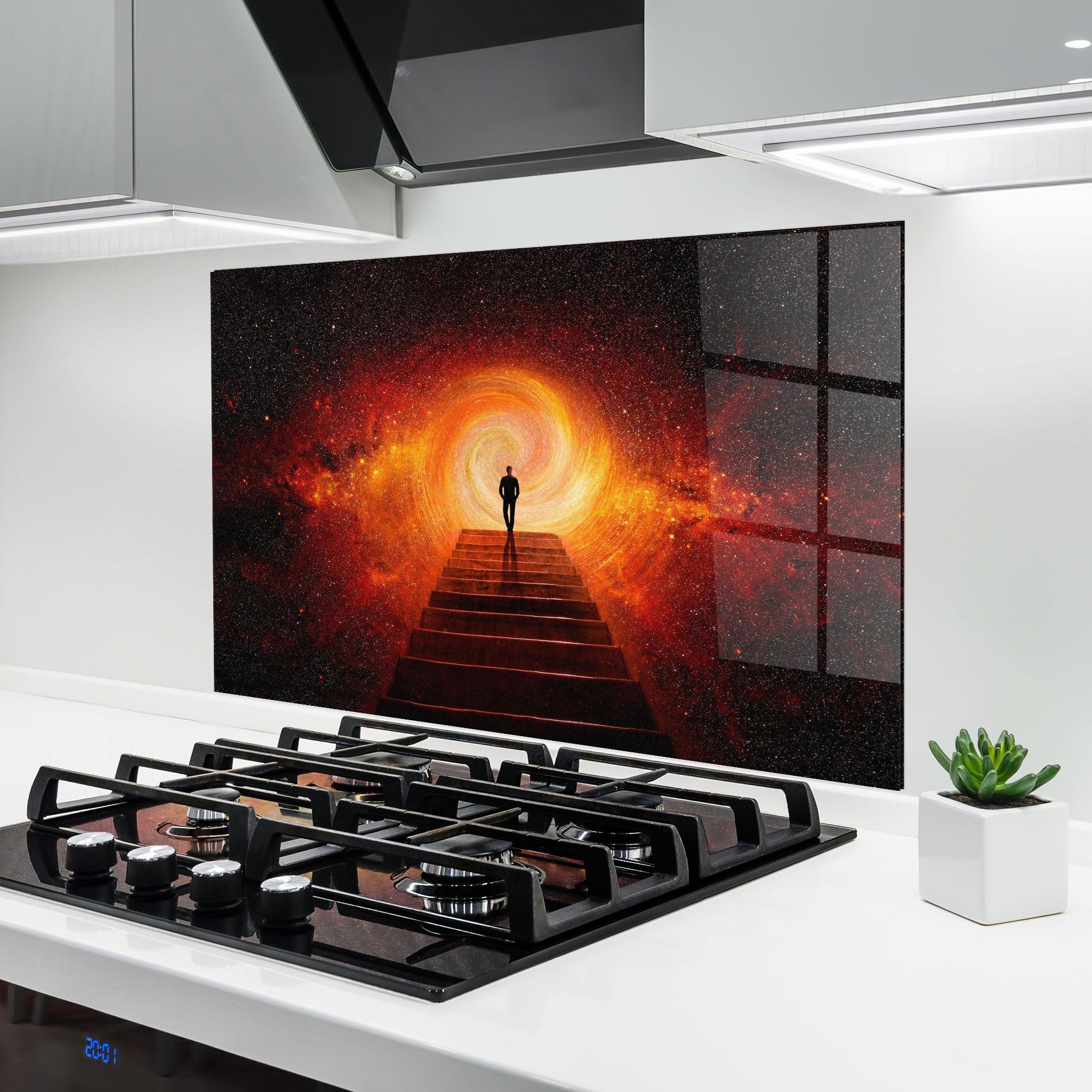 Konyhai üveg hátfal Gateway To Your Soul mockup 6