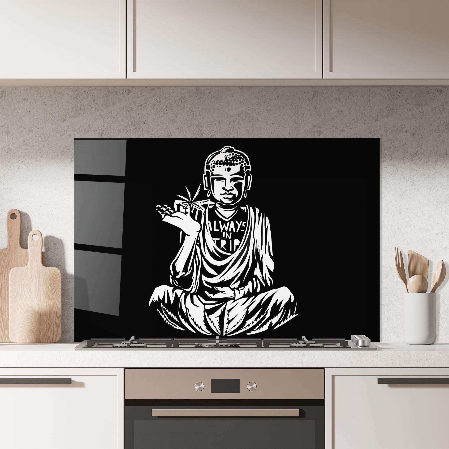 Konyhai üveg hátfal Always Trip mockup 7