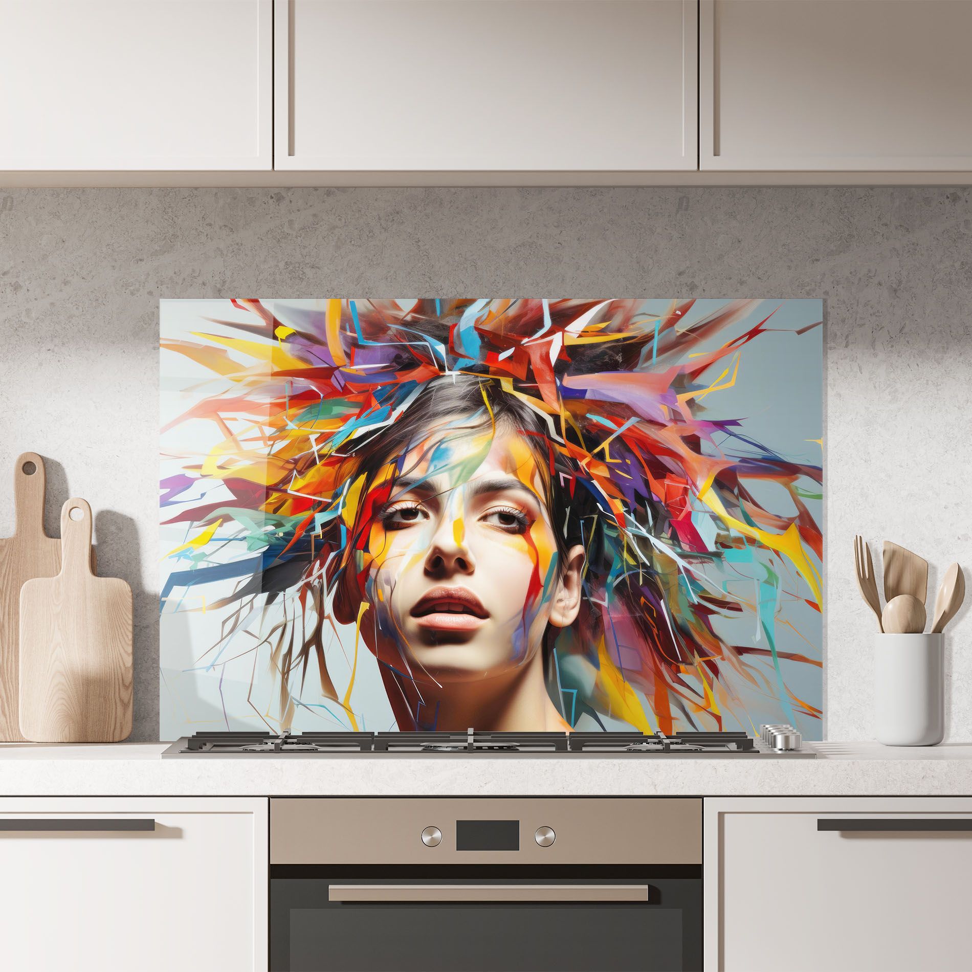 Colorful Paint Hair mockup 7