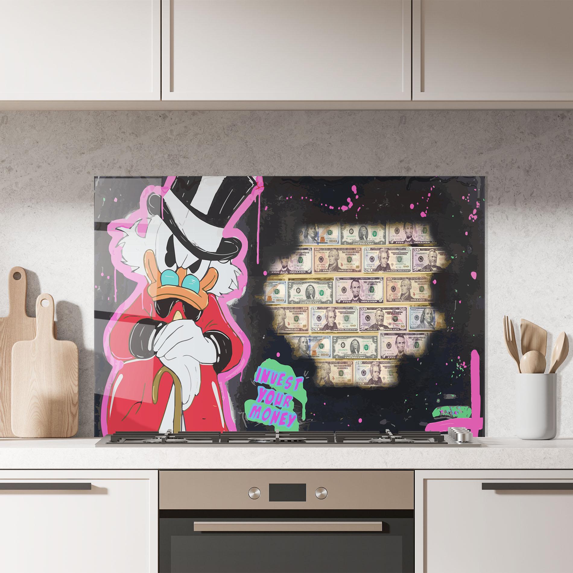 Konyhai üveg hátfal Money Advice mockup 7