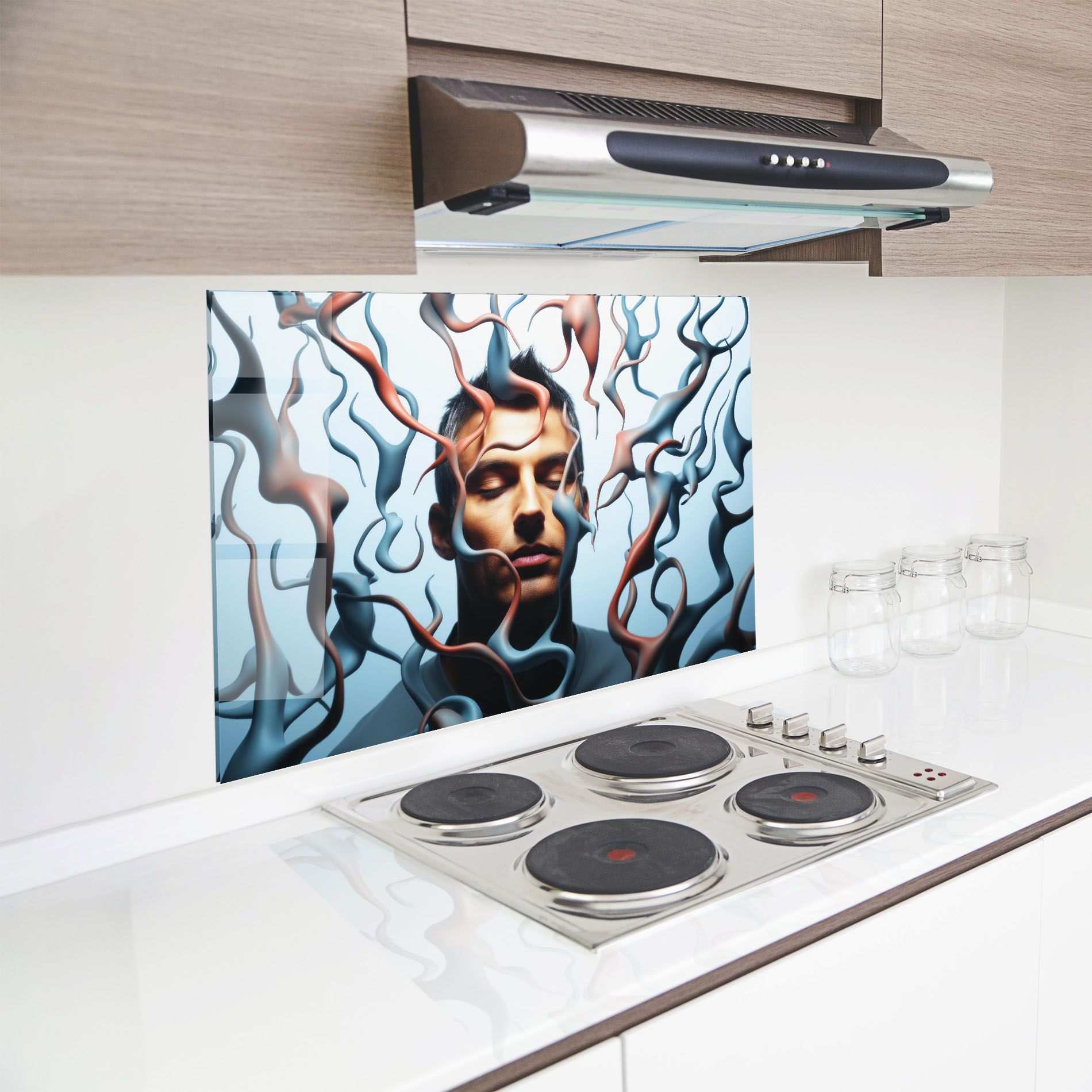 Blue Red Swirls mockup 8