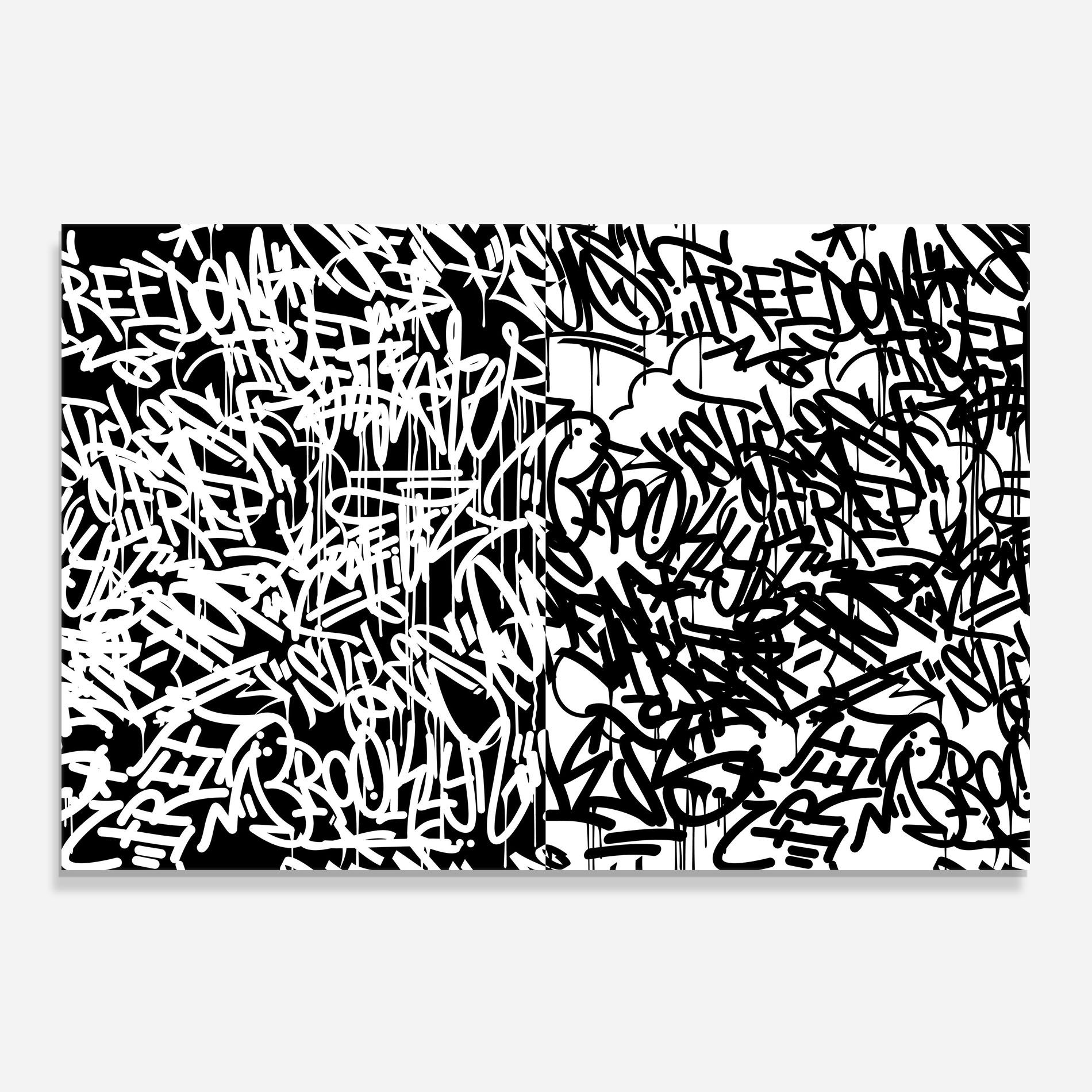 Black White Graffiti mockup 0