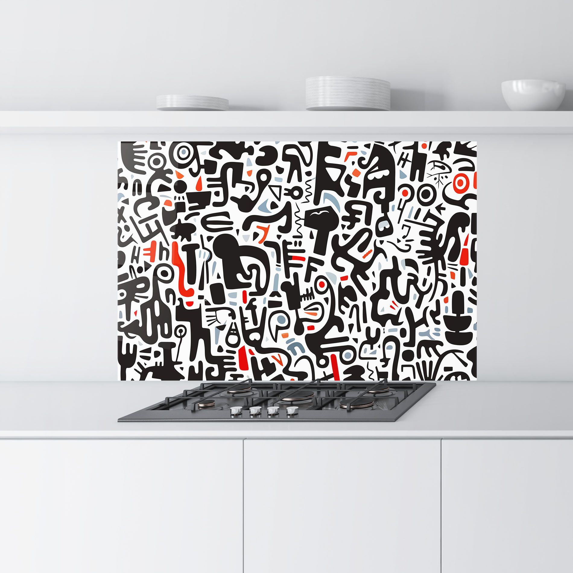 Black Red Doodle mockup 9