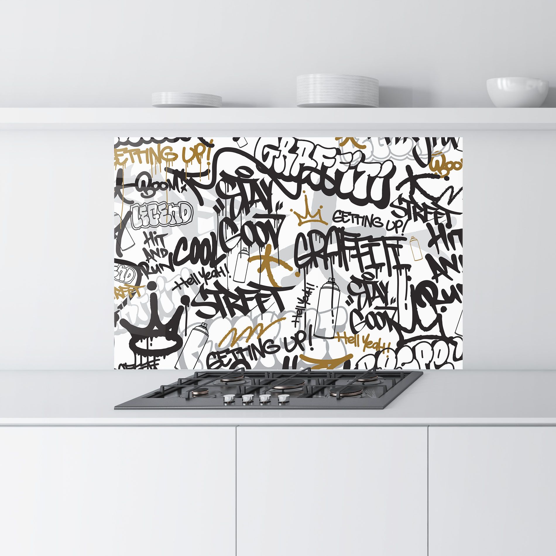 Black Yellow Graffiti mockup 9
