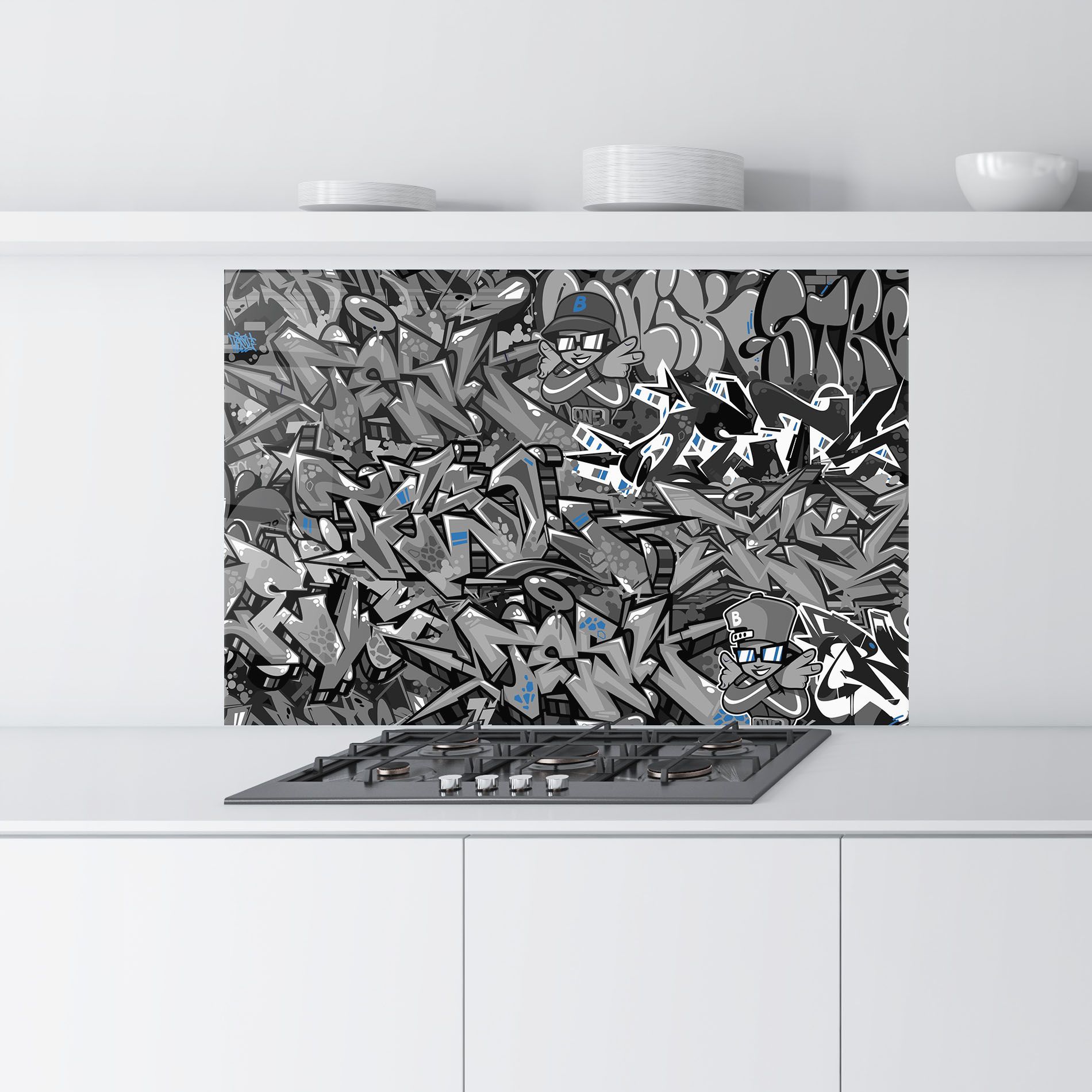 Grey Blue Graffiti mockup 9