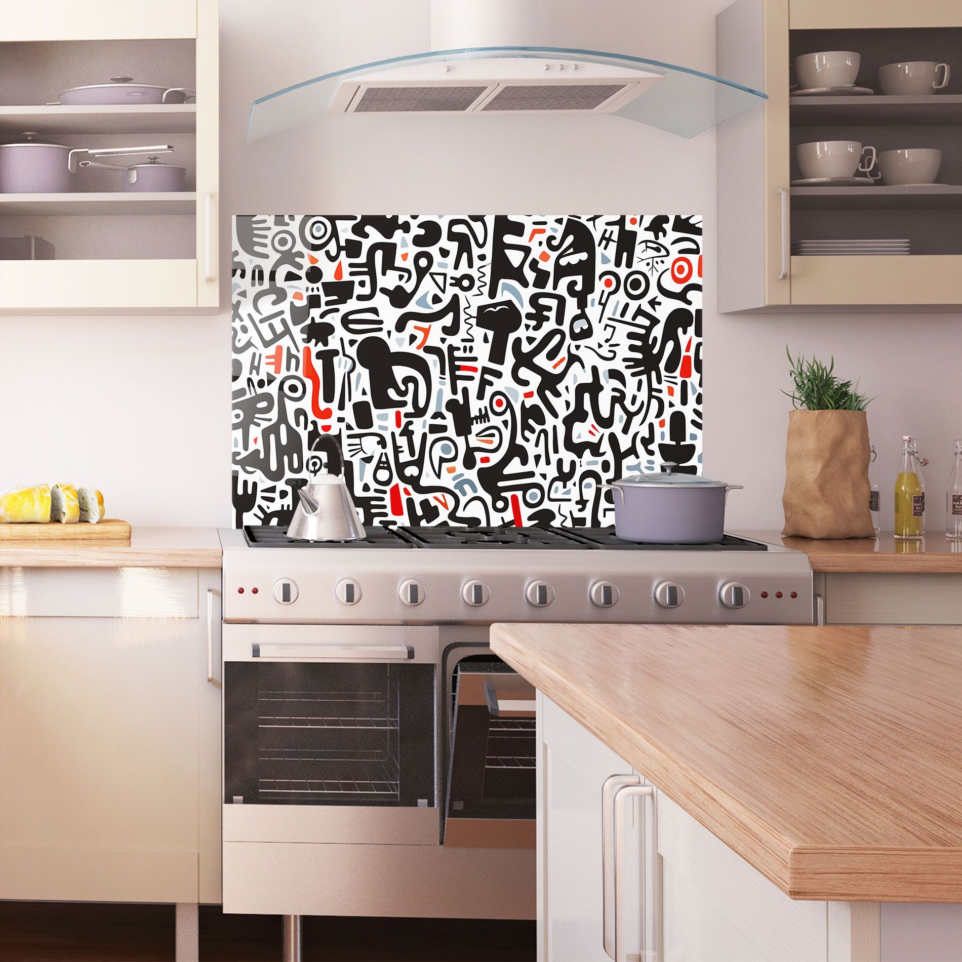 Black Red Doodle mockup 1