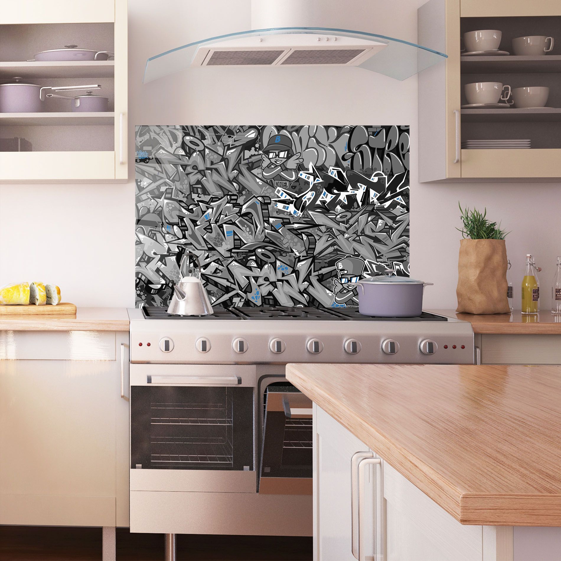 Grey Blue Graffiti mockup 1