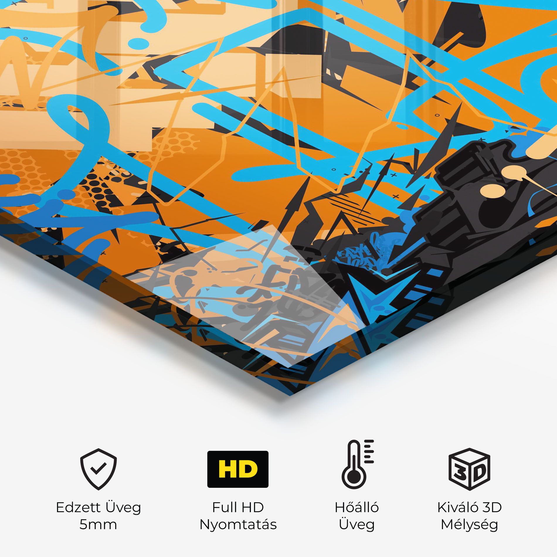 Blue Orange Graffiti mockup 2