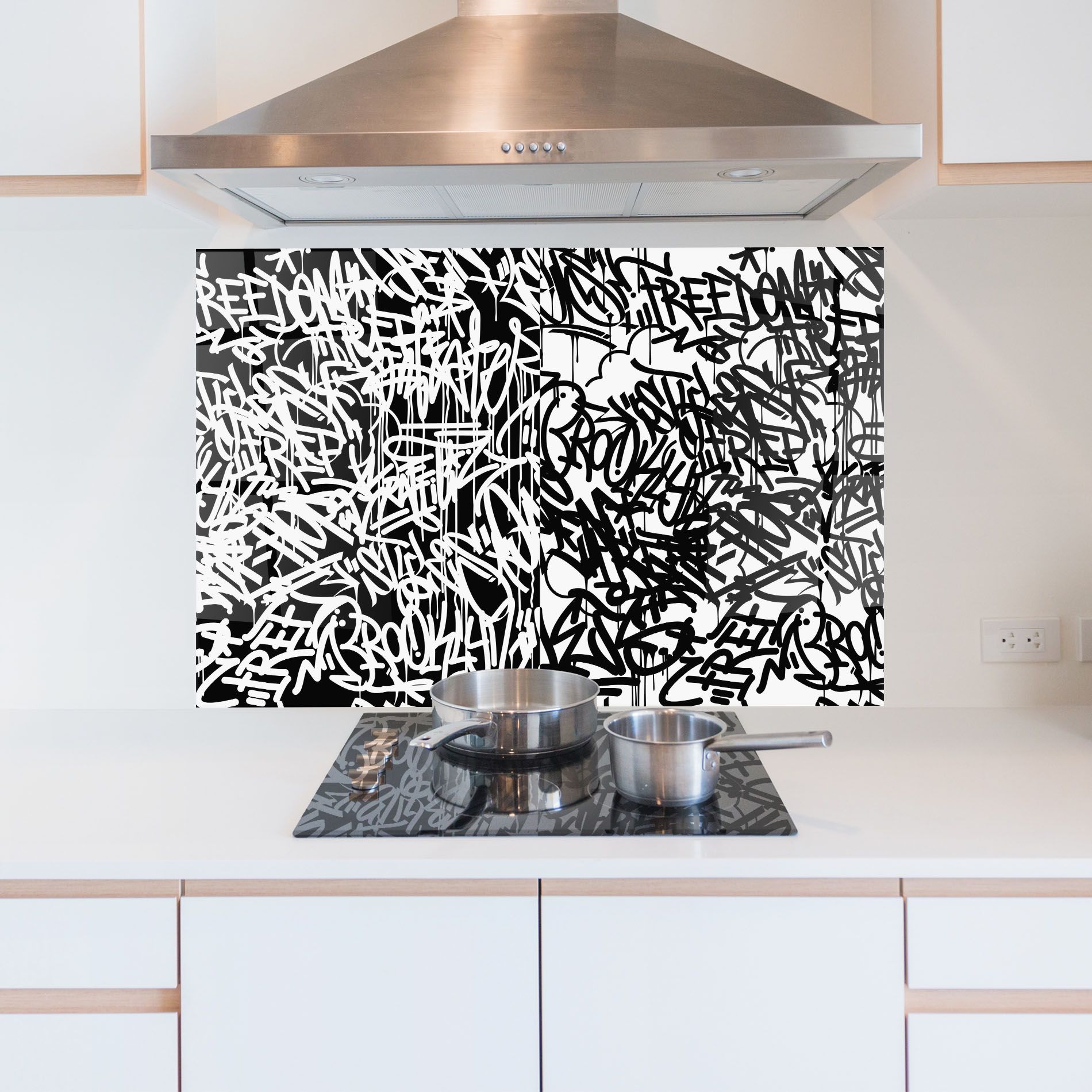Black White Graffiti mockup 5