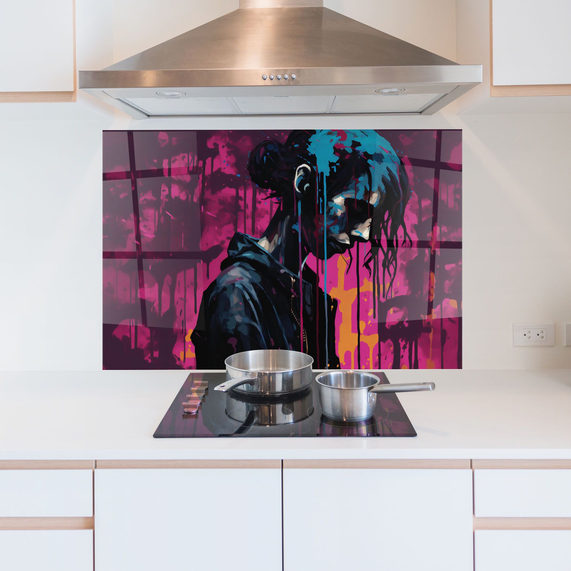 Blue Pink Paint Falling mockup 5