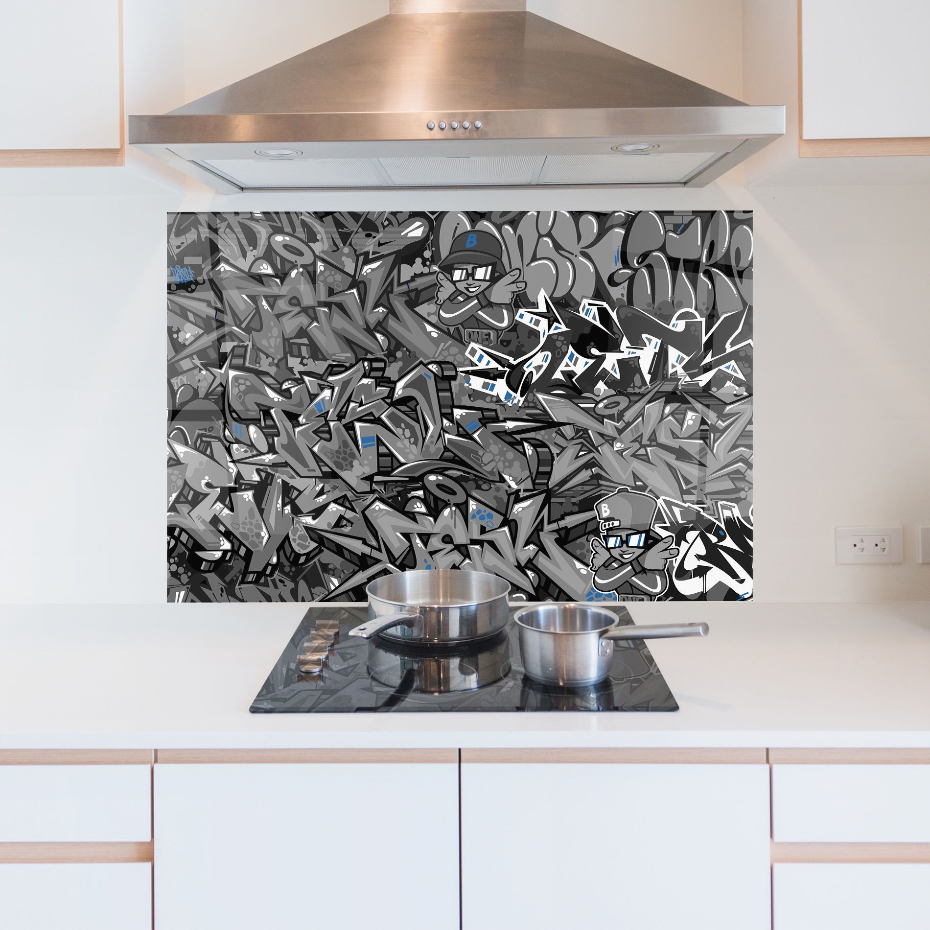 Grey Blue Graffiti mockup 5