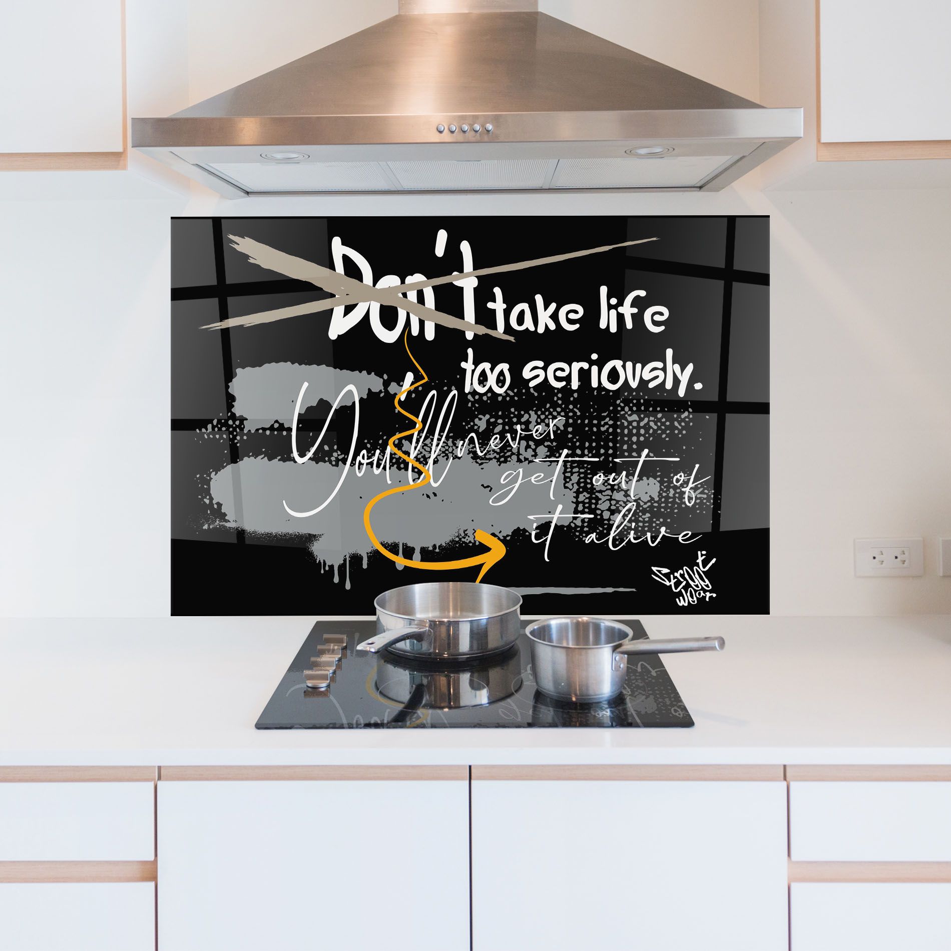 Grey Orange Graffiti mockup 5